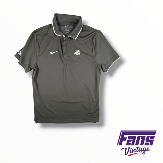 TCU Football Nike Team Issued Dark Anthracite Gray Polo