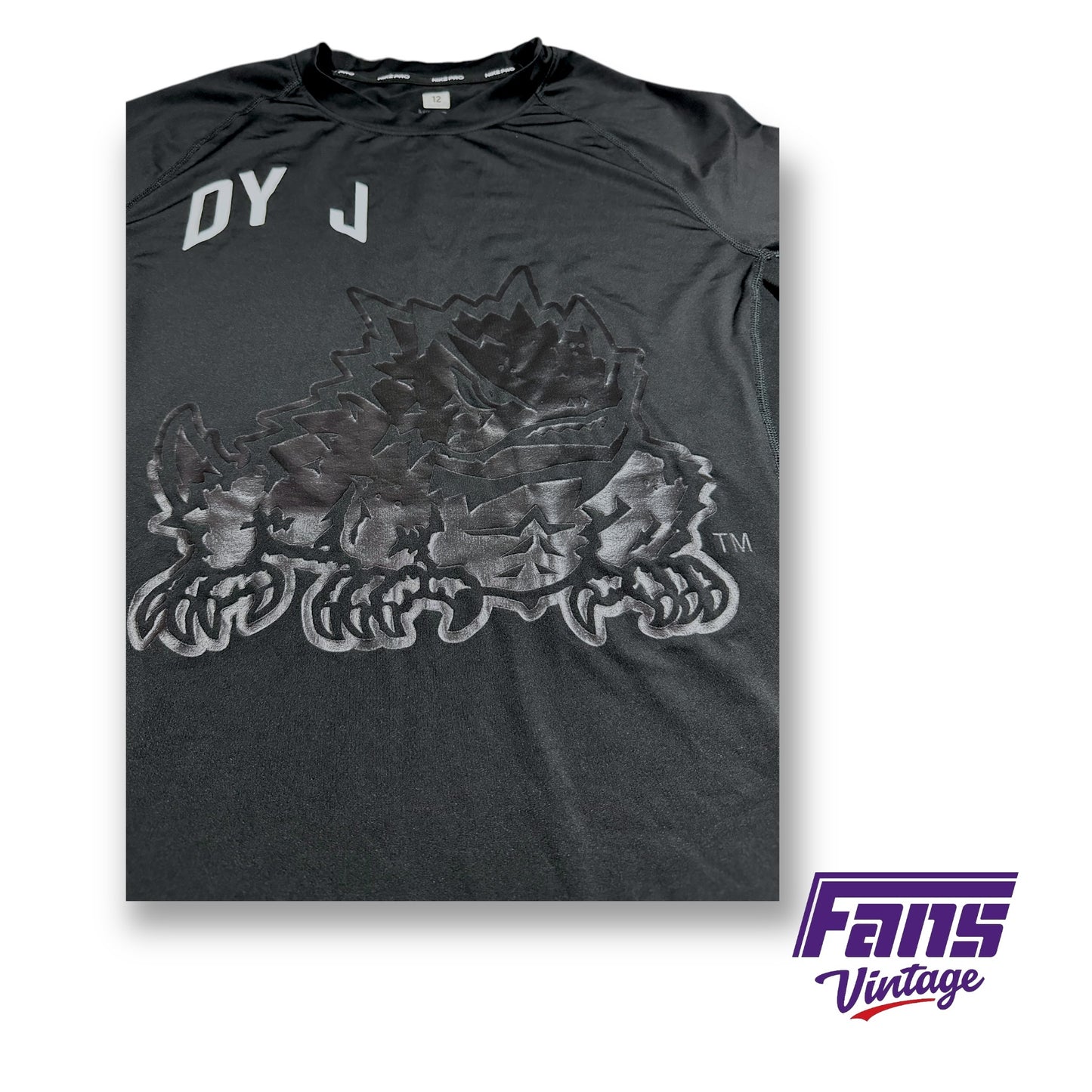 TCU Football Team Exclusive “DYFJ / Empty the Tank” CFP National Championship Year Custom Nike Pro Training Shirt