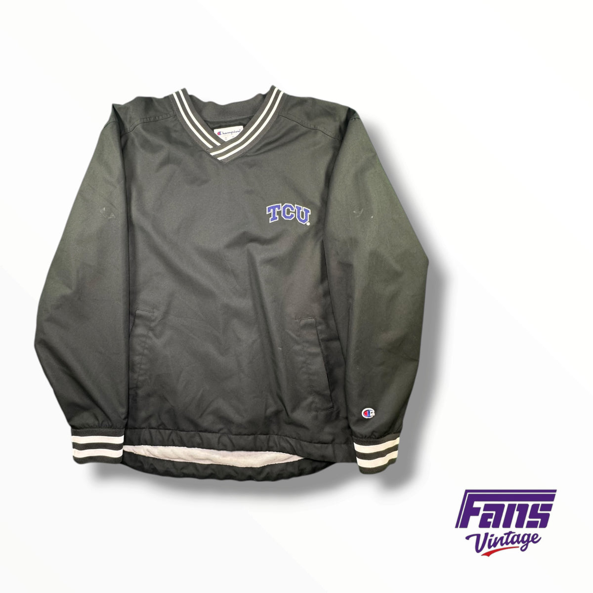 TCU Vintage Champion Windbreaker Pullover