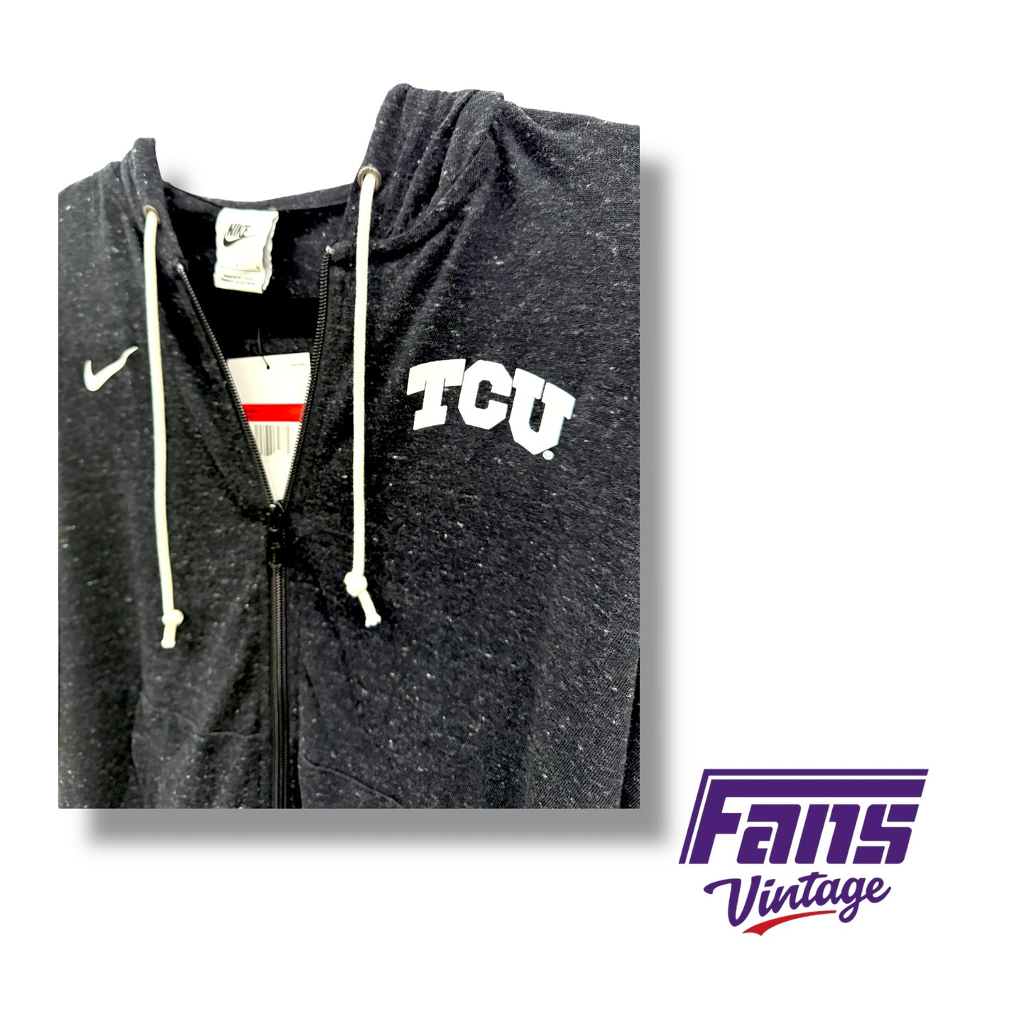 TCU Nike Team Issued Women’s Comfy Lightweight Full Zip Hoodie - New with Tags!