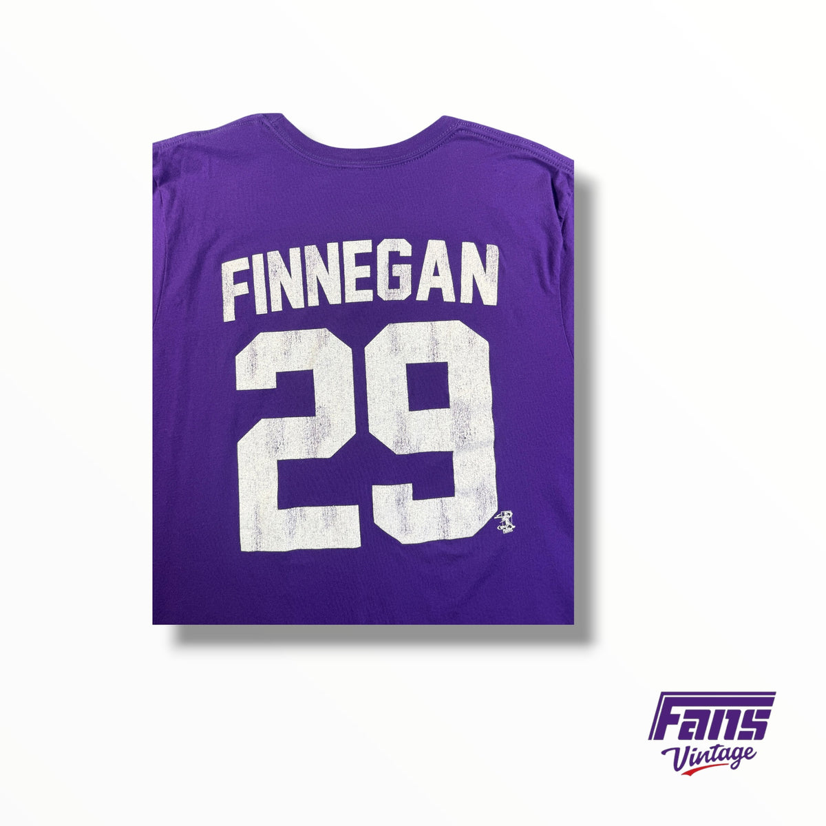 Retro TCU Baseball ‘Finnegan #29’ Double Sided Cotton Tee