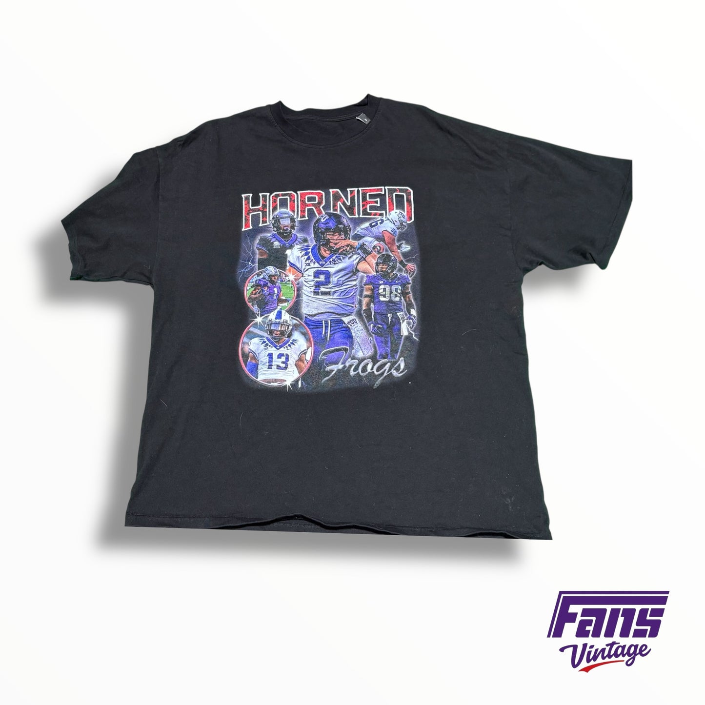 Rare! TCU Football Team Custom Streetwear Style Tee