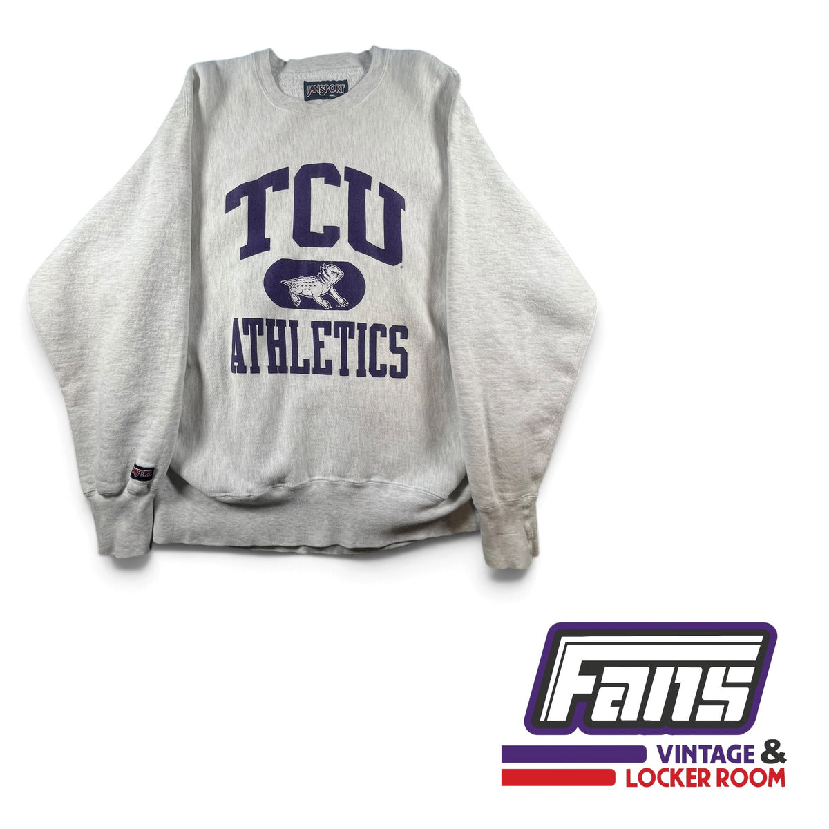 TCU Vintage 90s Athletics Logo Jansport Crewneck Sweatshirt