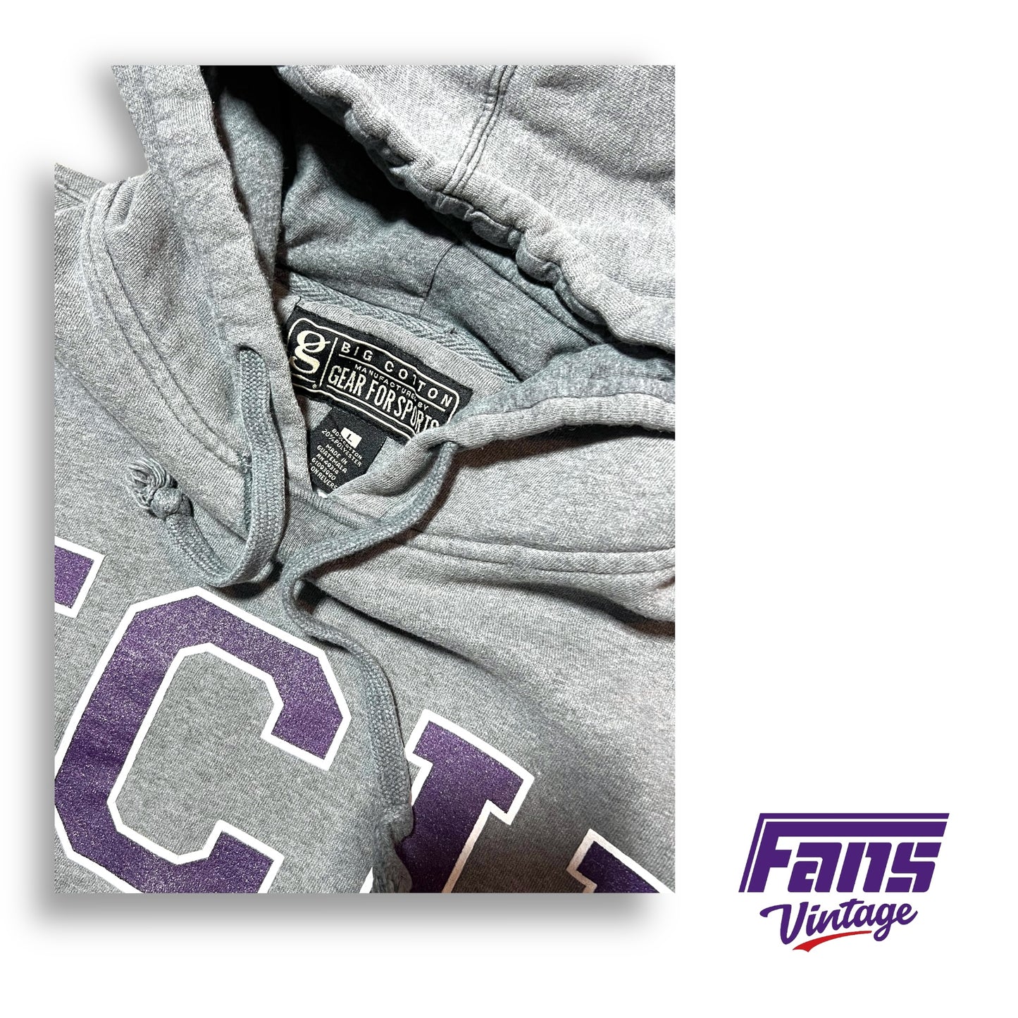 90s Vintage TCU Hoodie - Ultra thick and cozy!