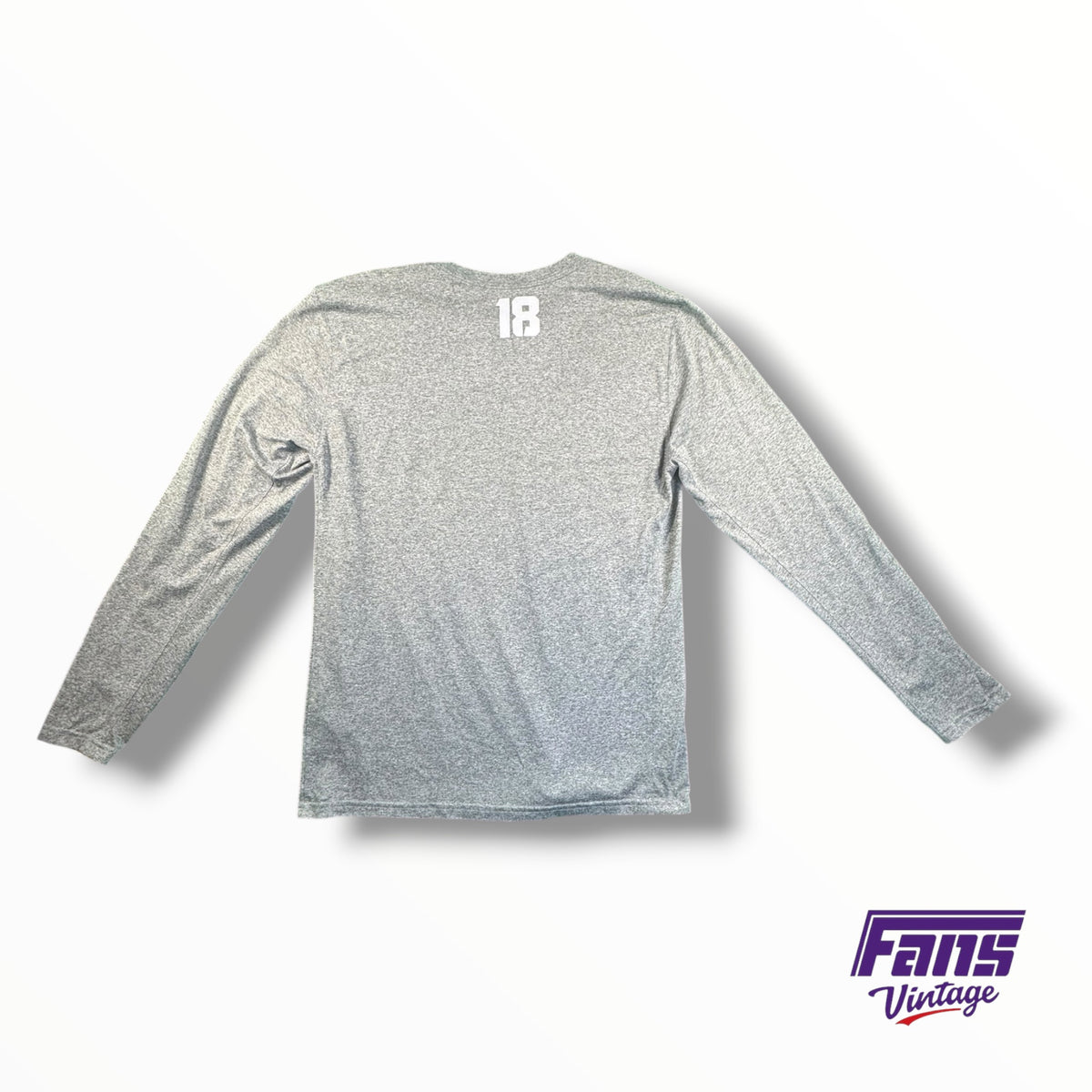 TCU Nike Team Issued Long Sleeve Shirt - Static Gray DriFit