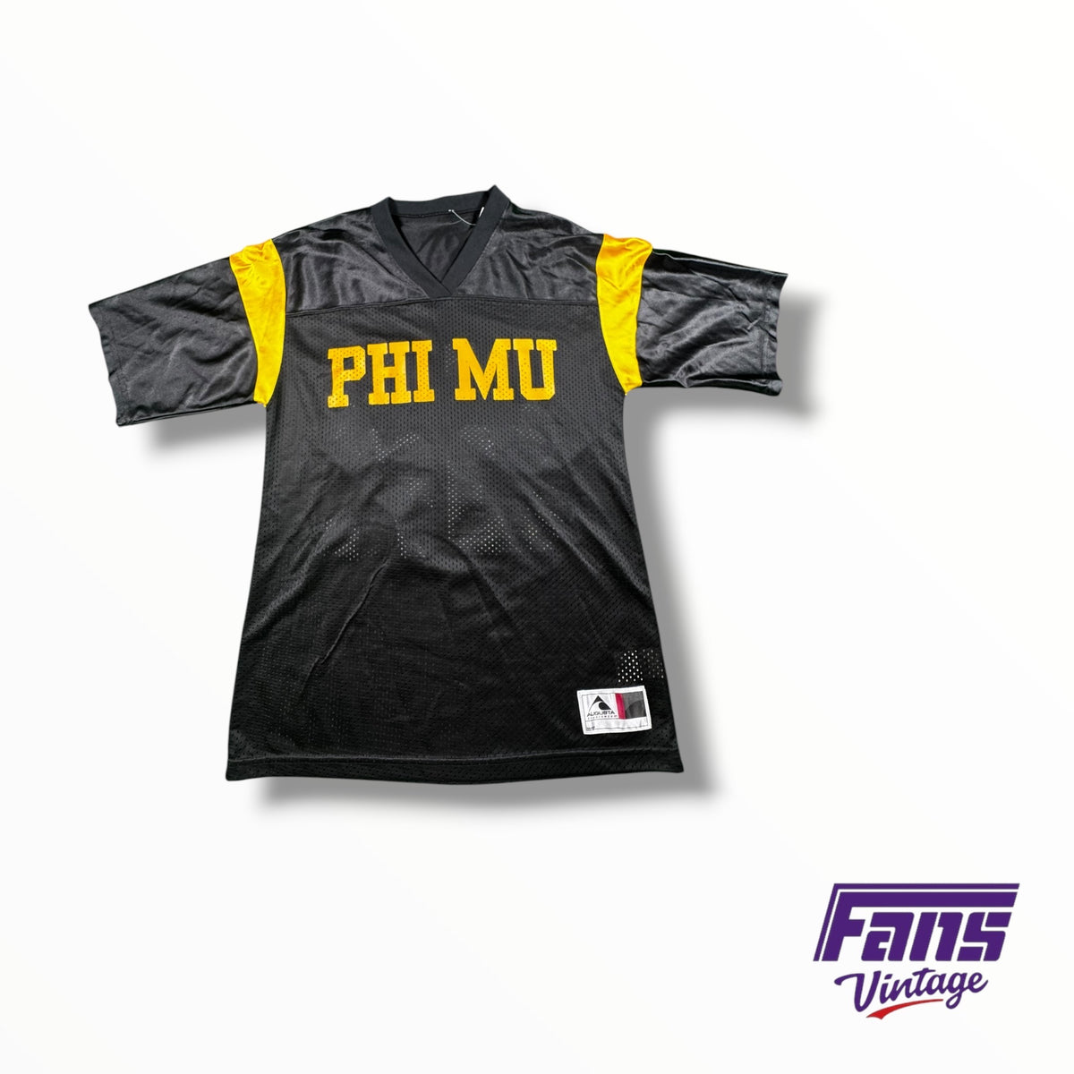 Vintage TCU Sorority Phi Mu Blackout Mesh Football Jersey