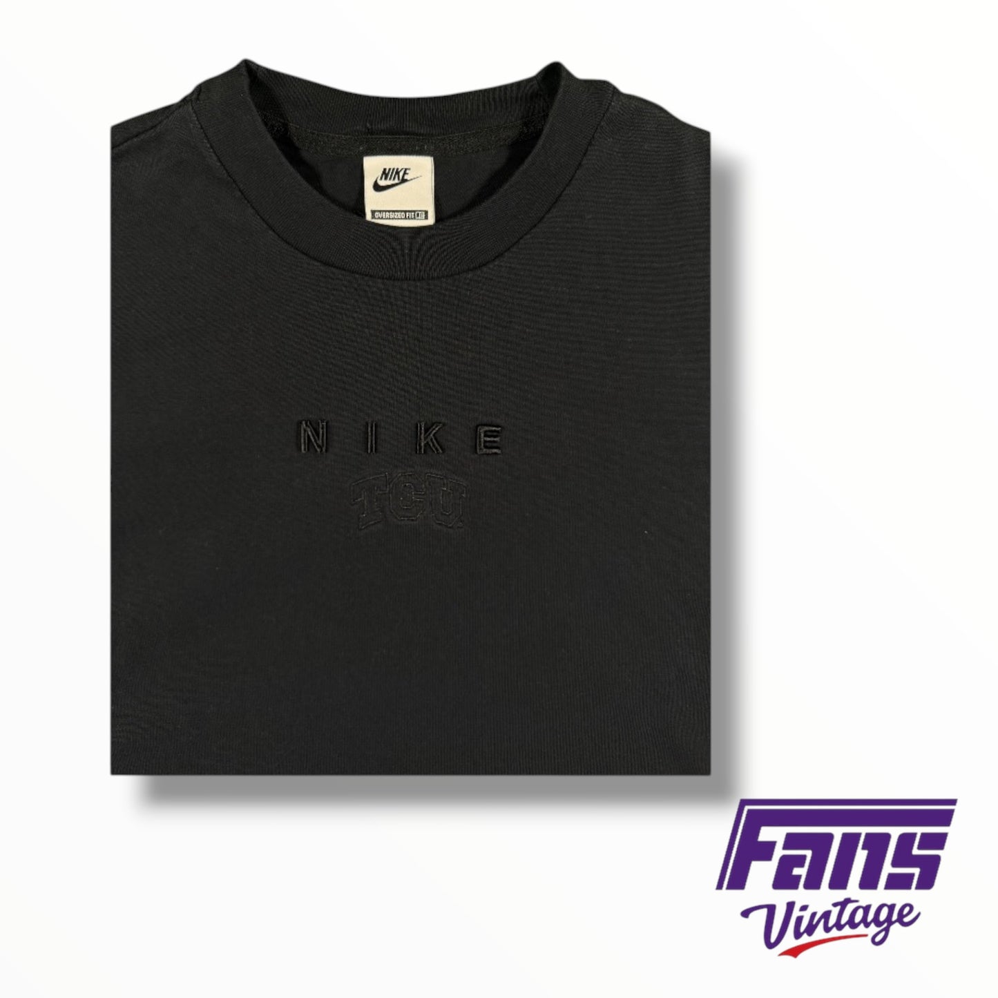 TCU Women’s Basketball Team Custom Nike Blackout Embroidered Streetwear Style Crop-Top
