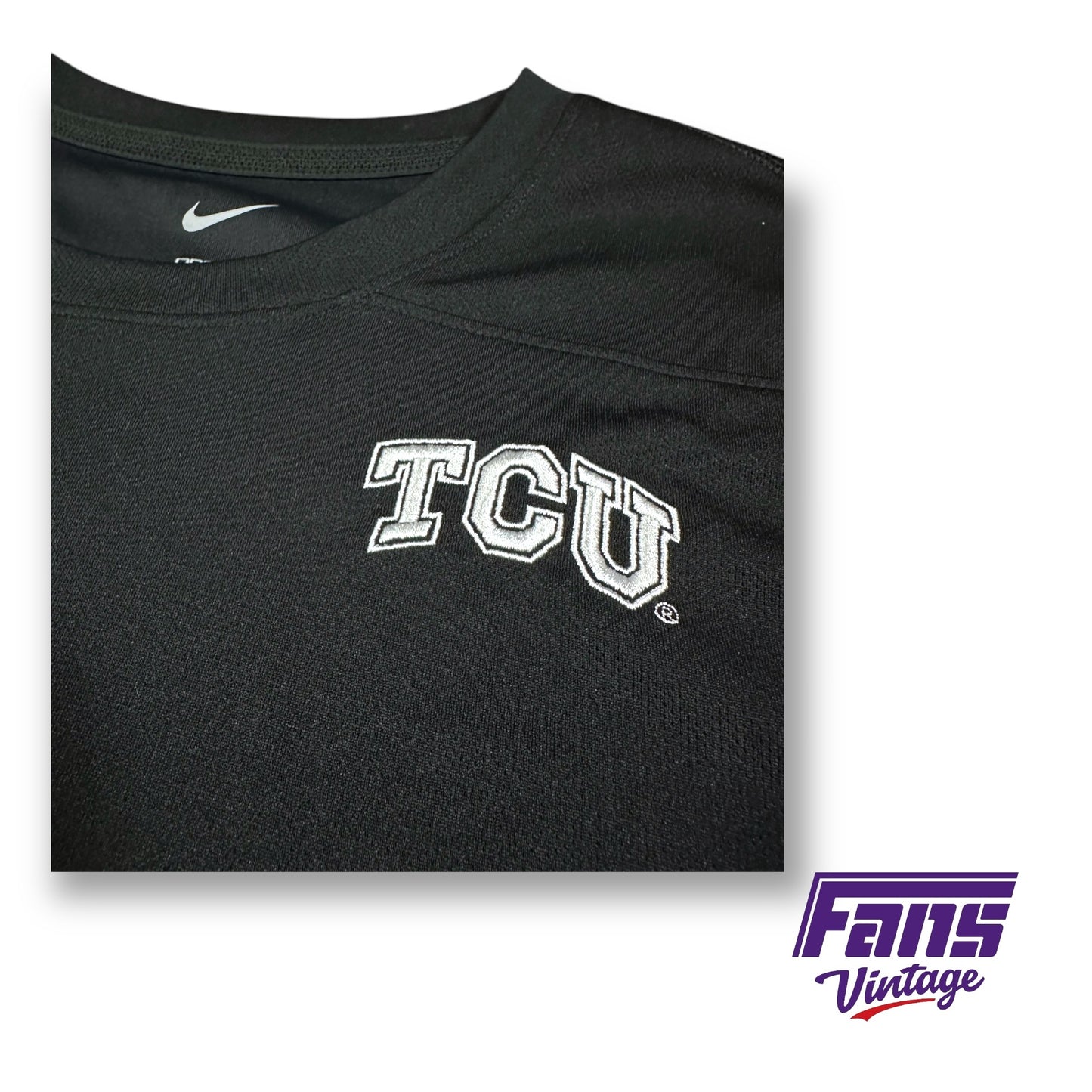 TCU Team Issue Nike Premium Woven Training Shirt with embroidered logos