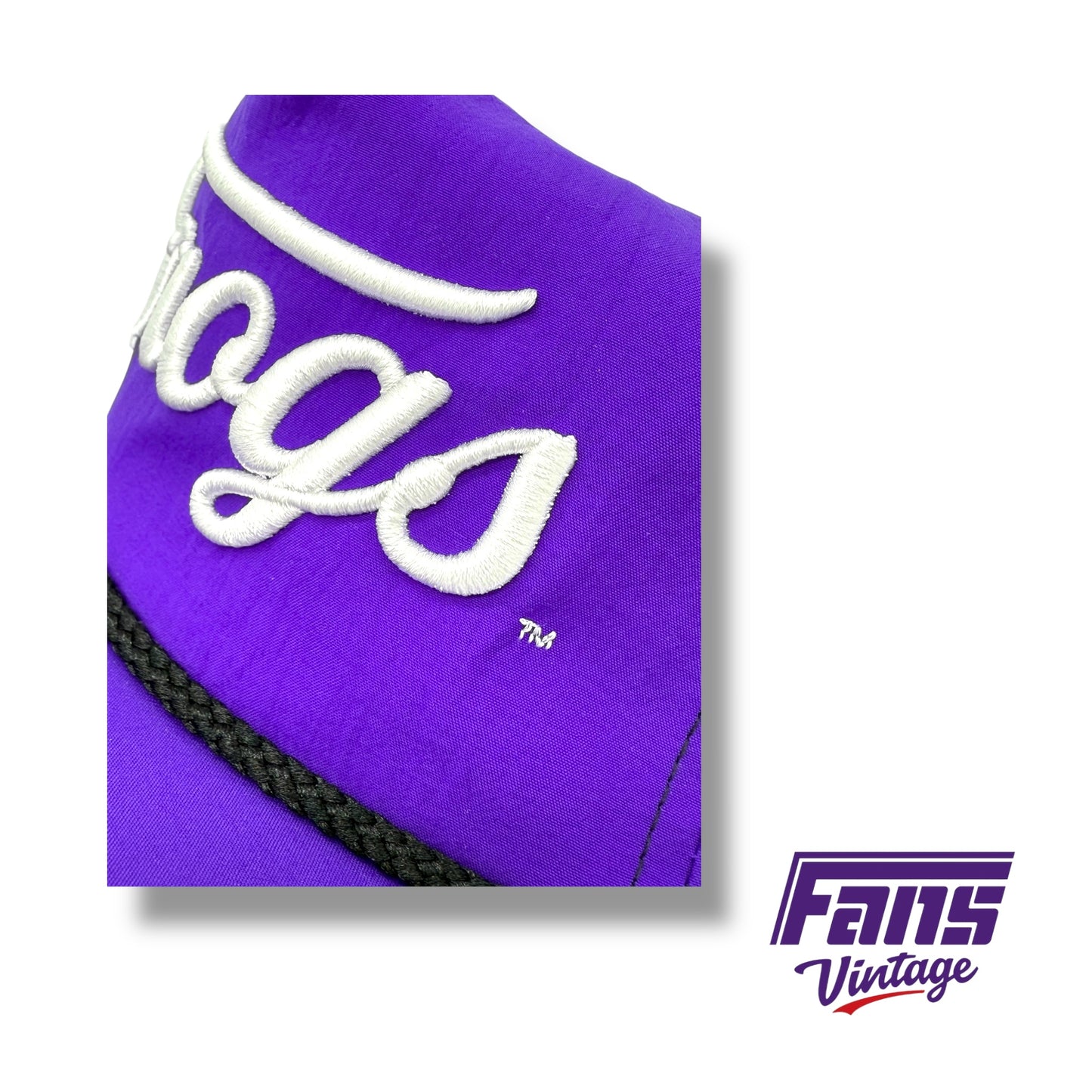 Fans Originals “Frogs” Script Logo 90s Vintage Rope Hats - Electric Grape Matte Material