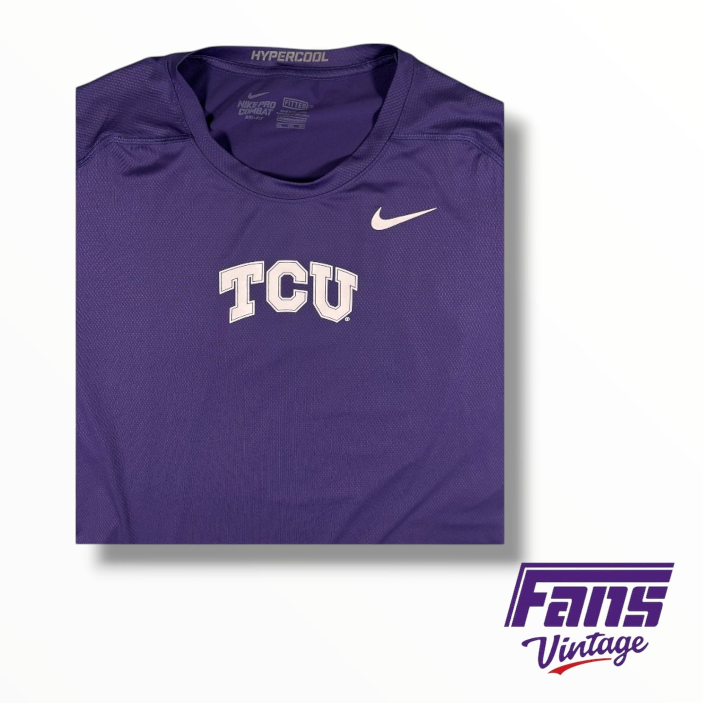 TCU Team-Issued Nike Purple Hyper-Cool Training Shirt