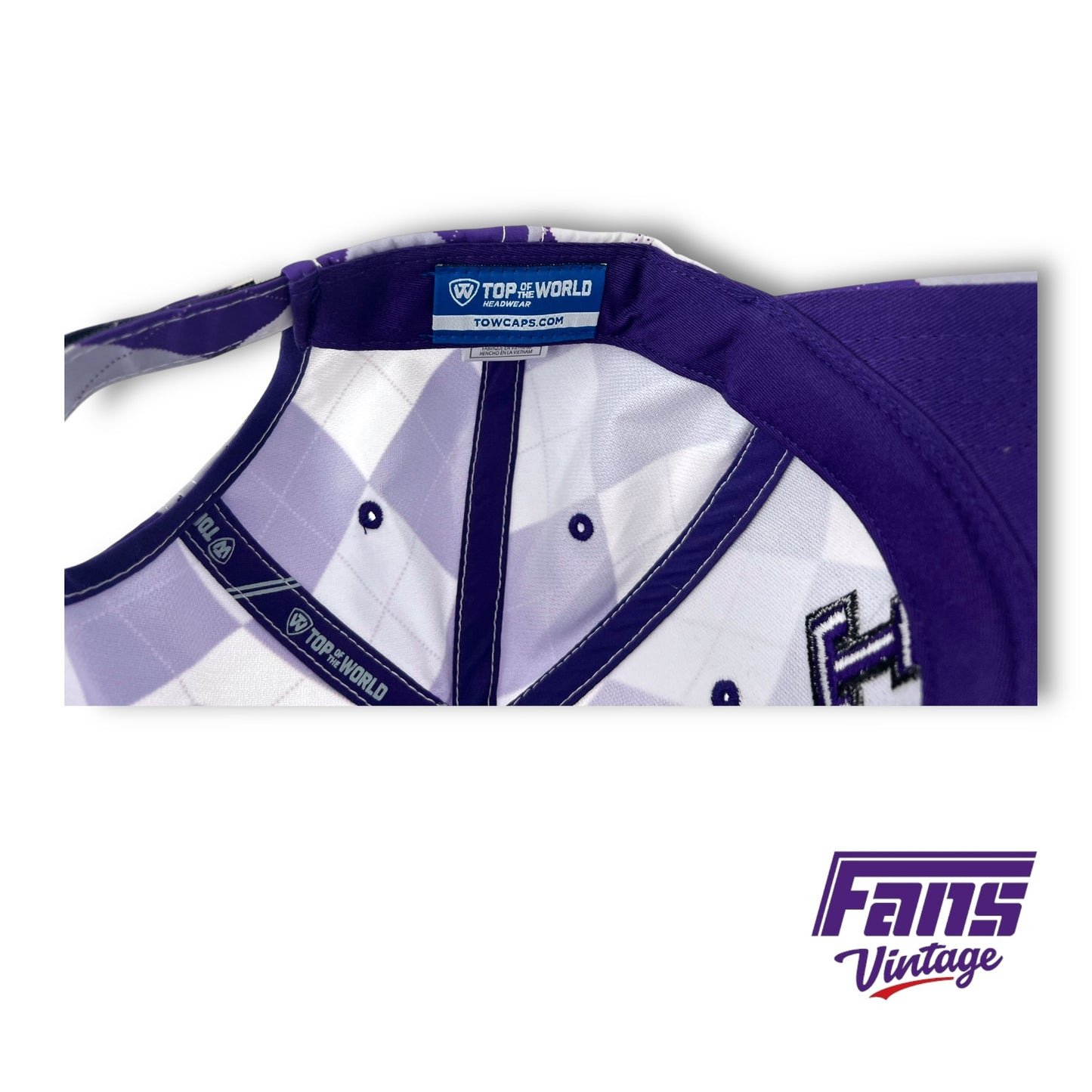 TCU Argyle Adjustable Hat - Super Unique - New with tags!