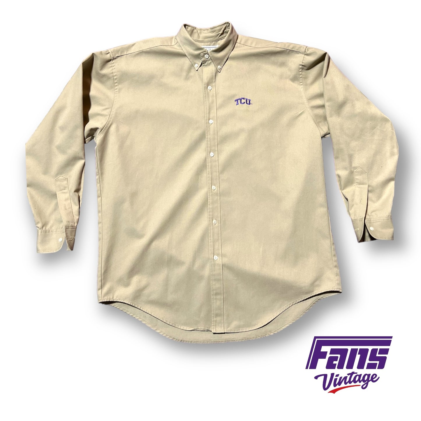 Vintage TCU Button Up Safari / Work Shirt