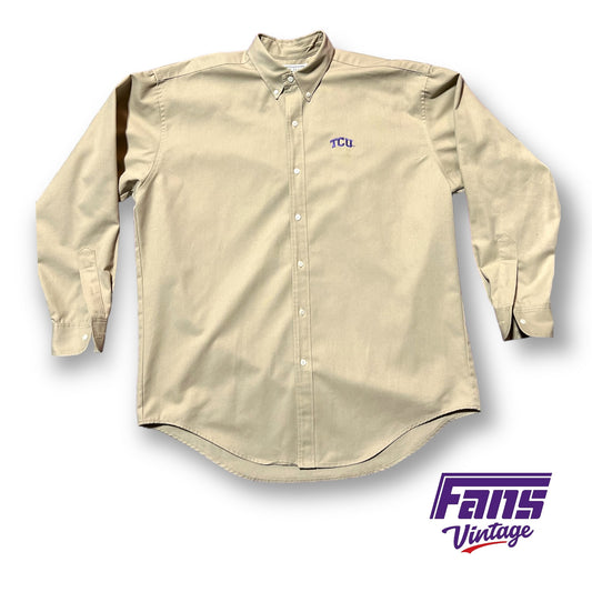 Vintage TCU Button Up Safari / Work Shirt