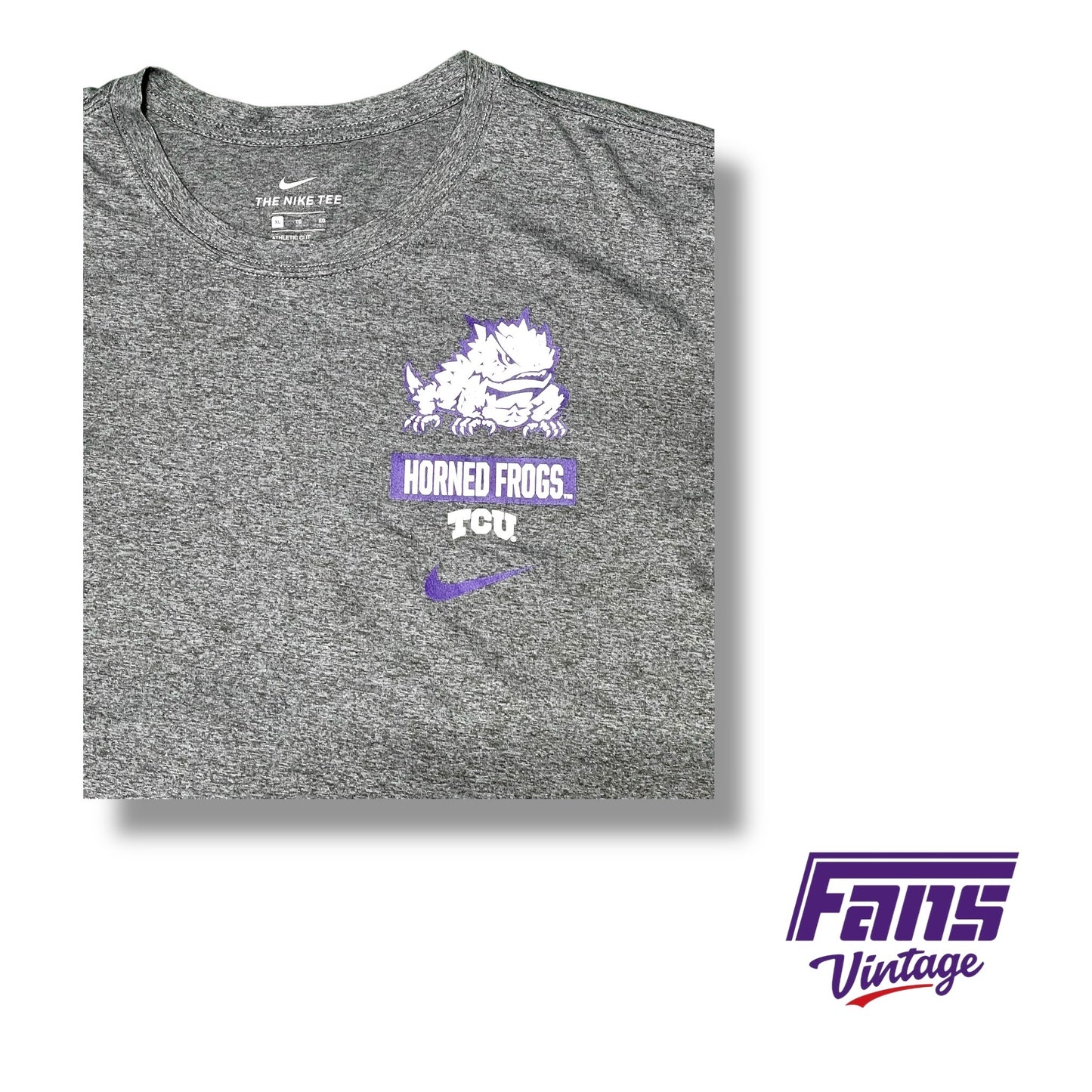 TCU Nike team issued long sleeve multi-logo t shirt