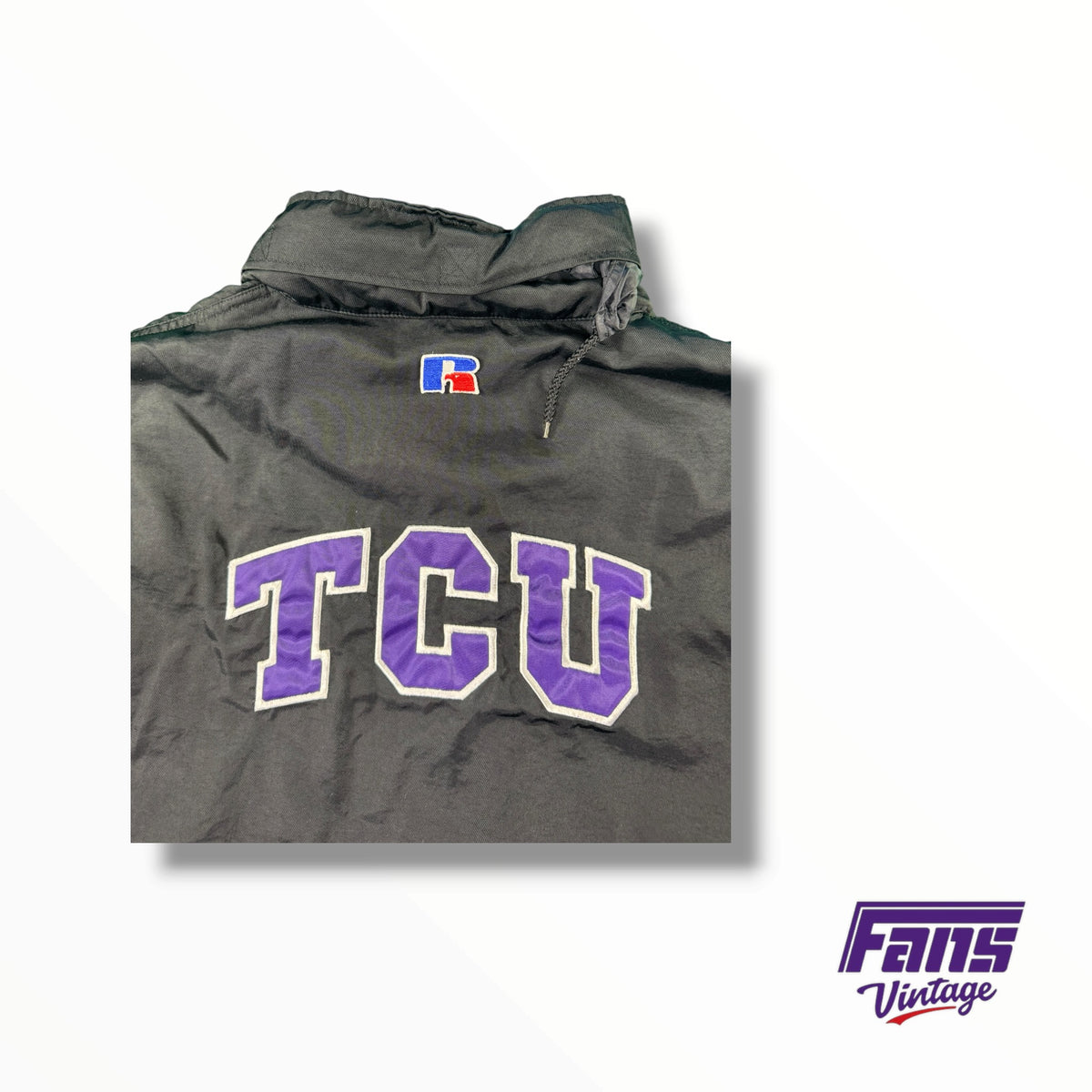 TCU Vintage 1999 Mobile Alabama Bowl Russel Athletic Blackout Sideline Rain Jacket