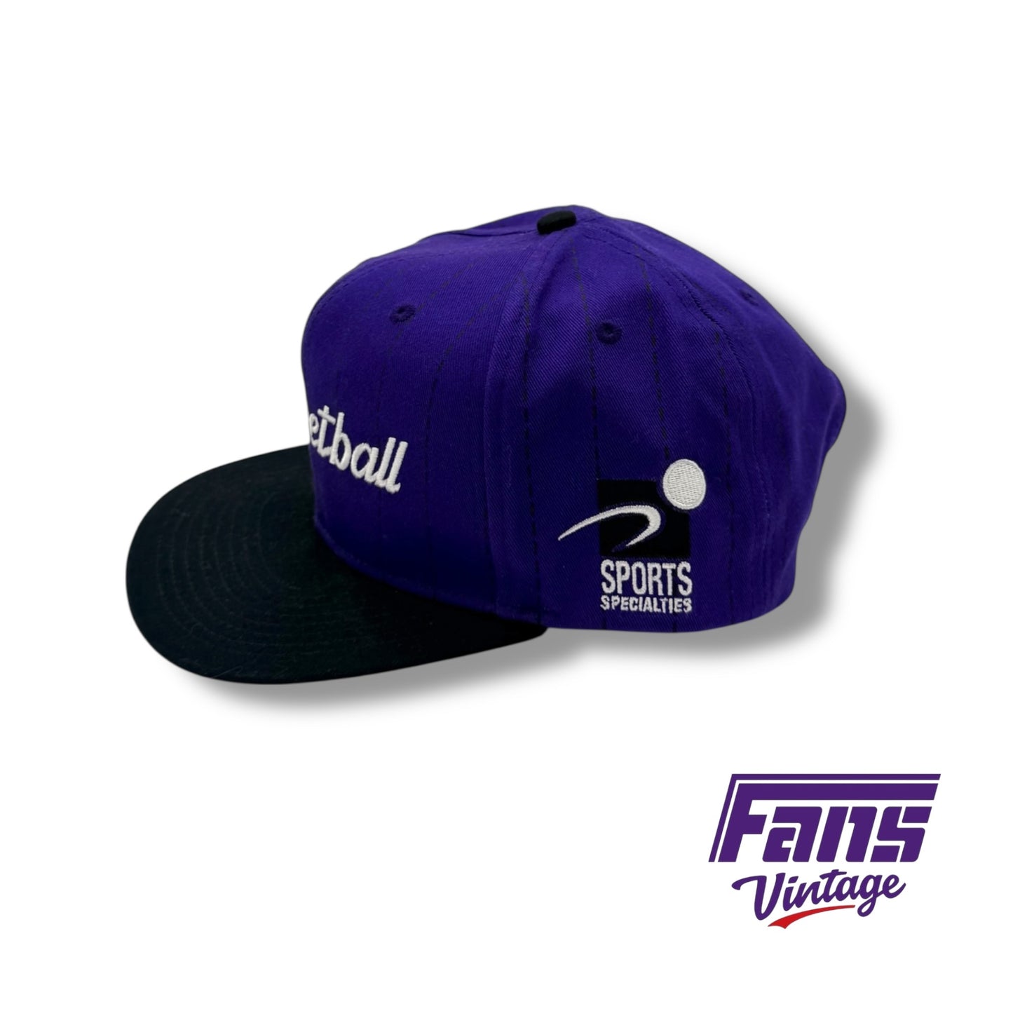 RARE TCU Nike Team Issued Player Exclusive Basketball 90s Style Sports Specialties Script Flatbrim SnapBack Hat