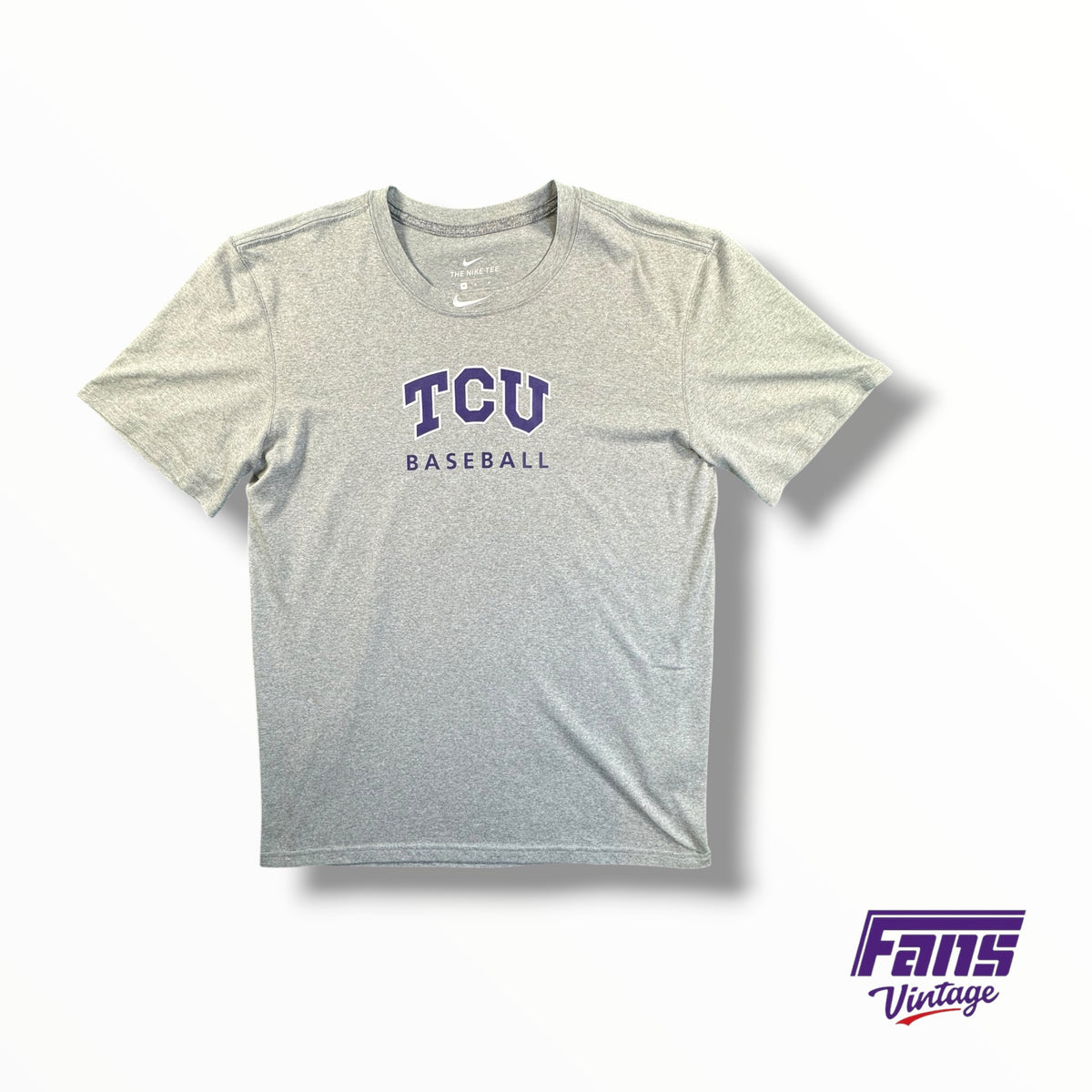 TCU Team Issued Baseball Nike Y2K Style Center Swoosh Training Tee