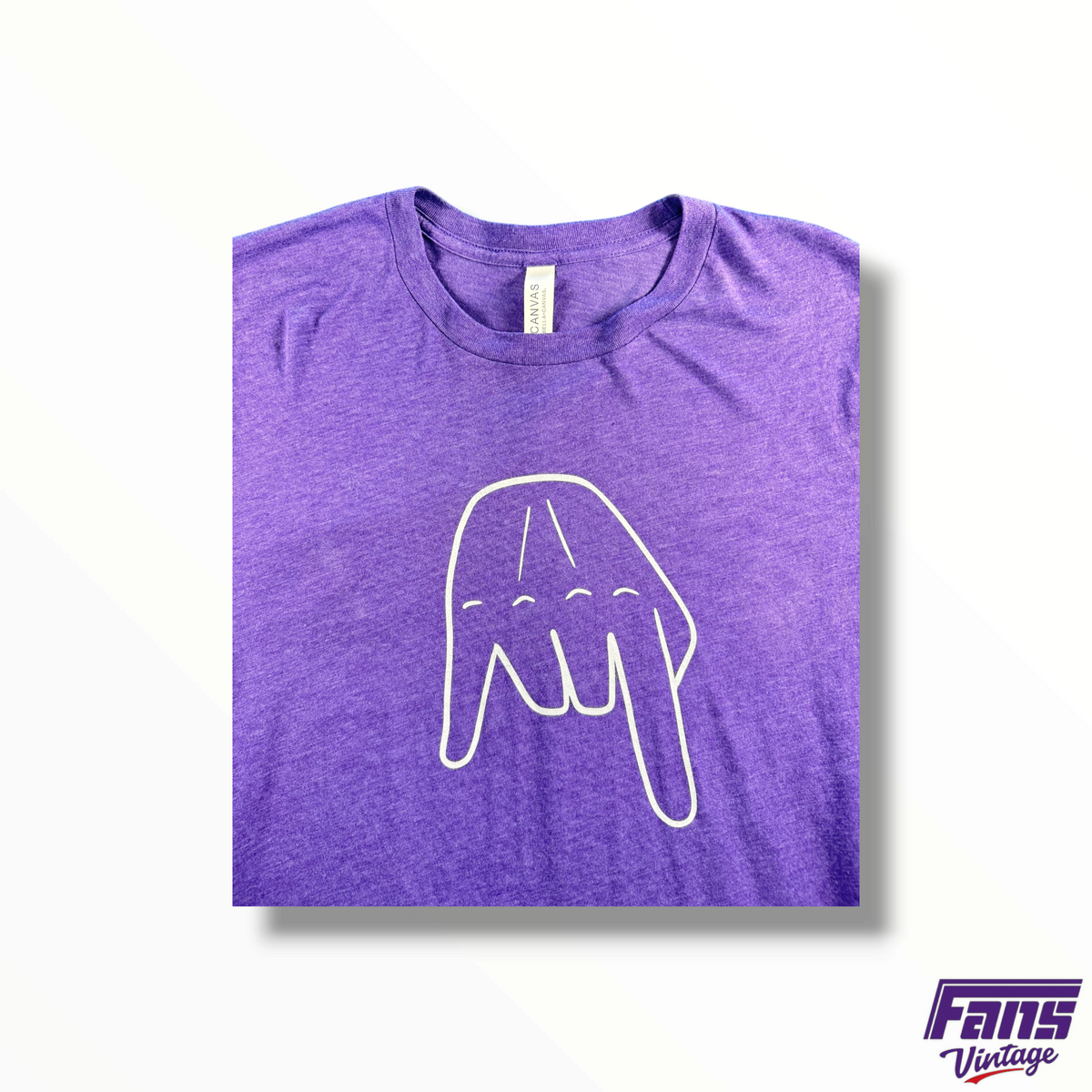 TCU Purple Horns Down Tee