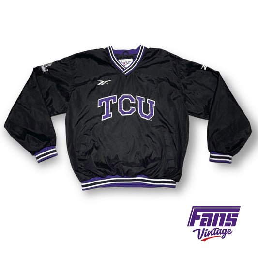 Rare! 90s Vintage TCU Reebok Embroidered Team Pullover with amazing details!
