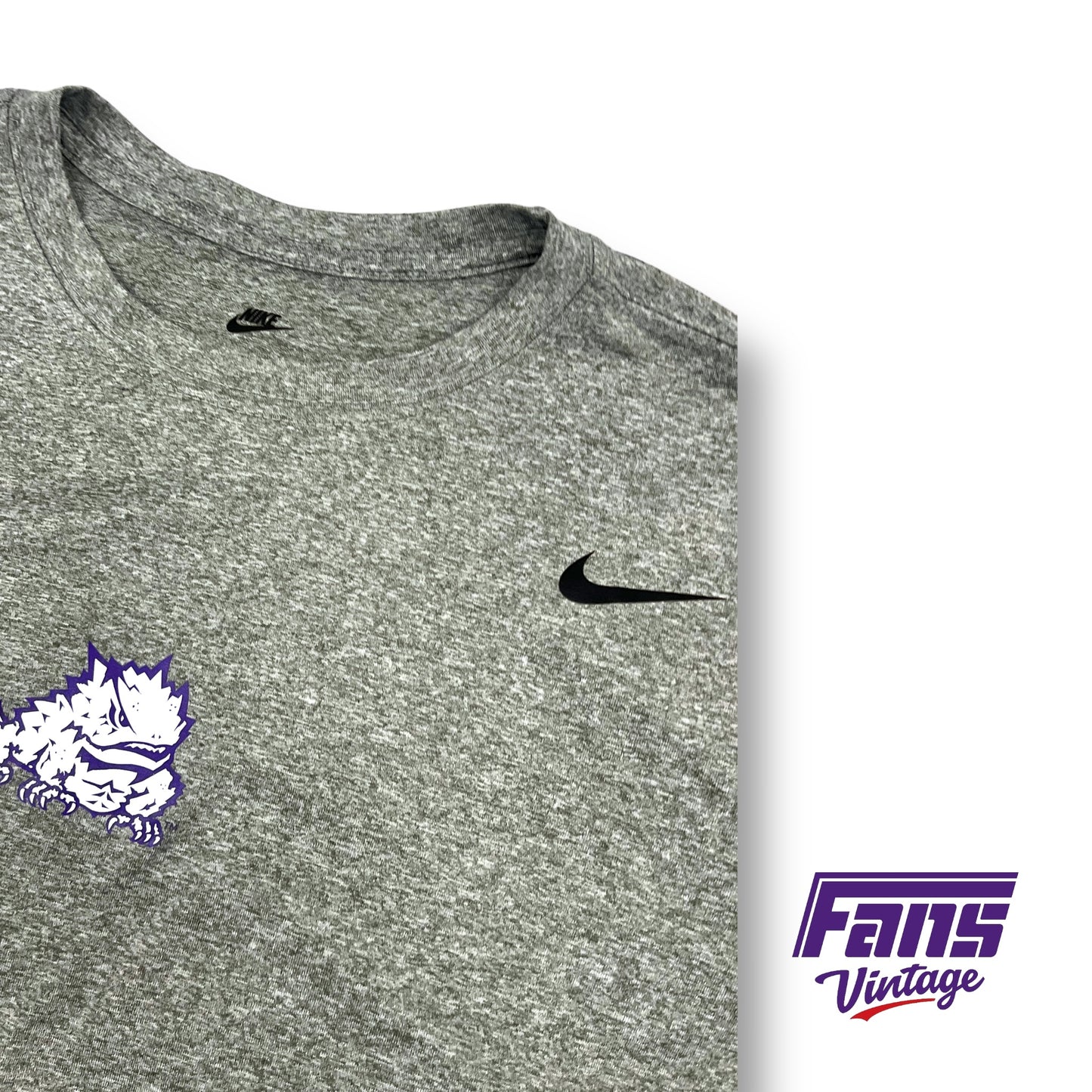 TCU Football Team Issue Nike Drifit Long Sleeve Training Shirt