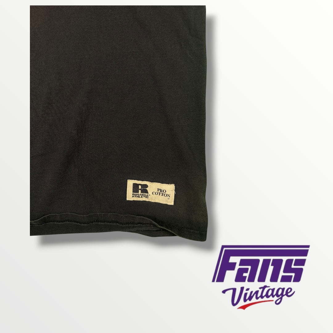 Vintage TCU Basketball Mock Neck Long Sleeve with Vibrant Details