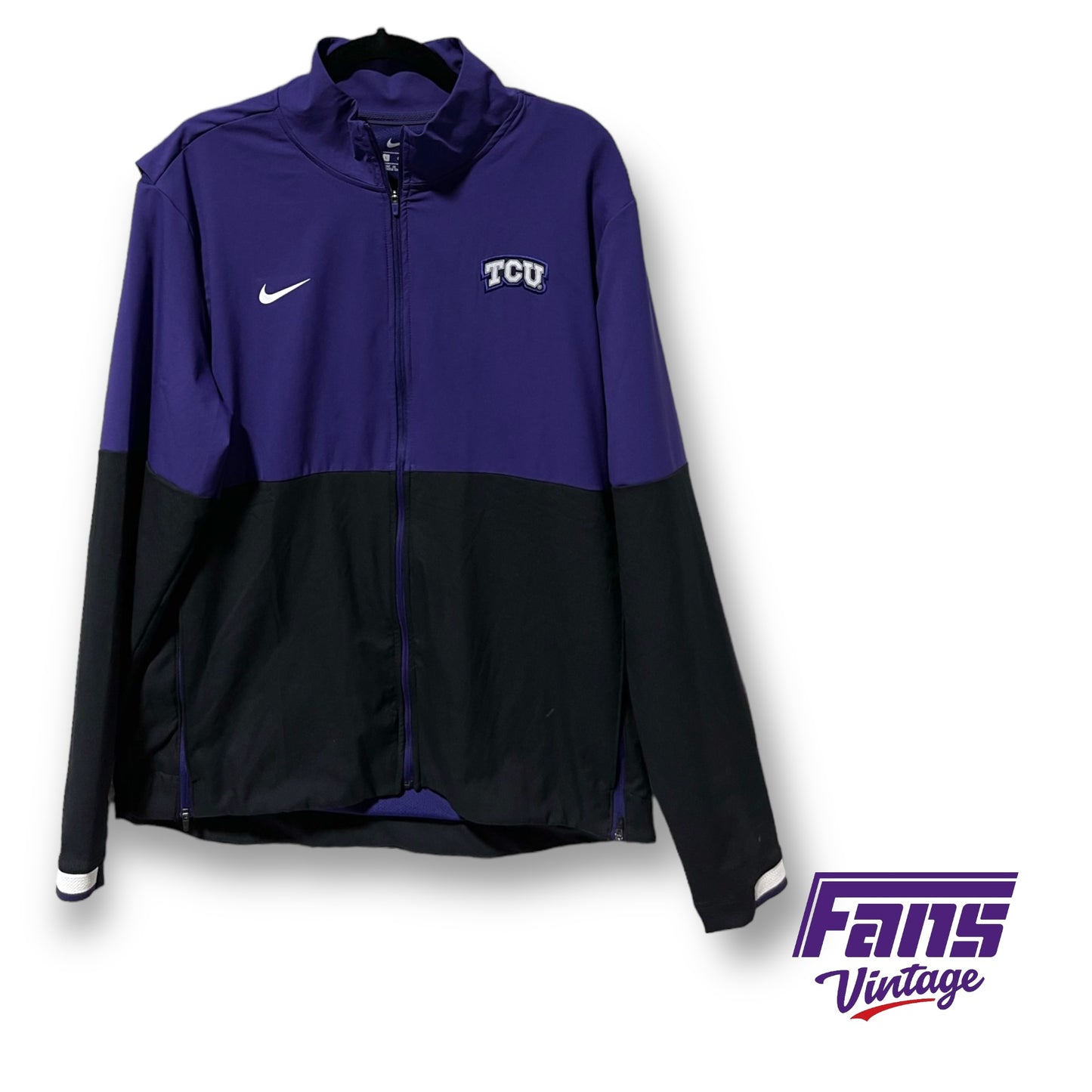 TCU Team Issued - Player Worn Nike Drifit Two-Tone Premium Travel Jacket