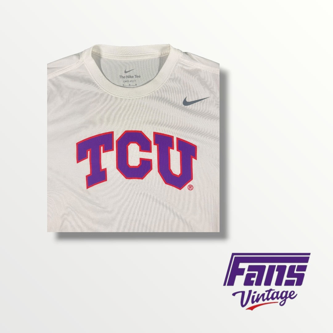 Team-Issued Nike TCU White Long Sleeve Spit Blood Shirt