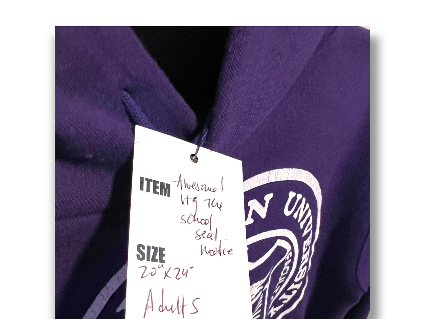 RARE! Vintage TCU Hoodie Sweater with School Seal Graphic