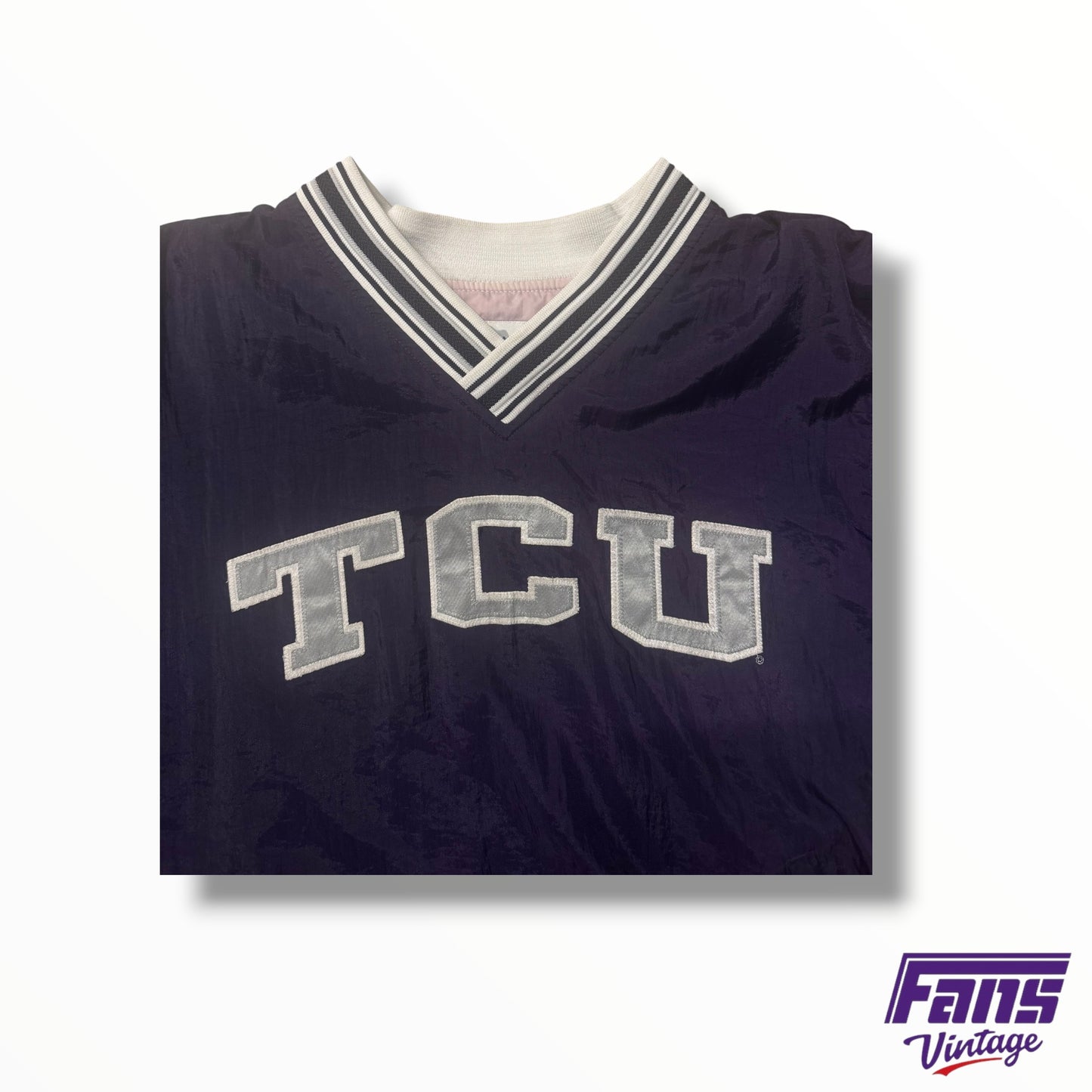 Y2K Vintage TCU Windbreaker Style Champion Pullover with Premium Details