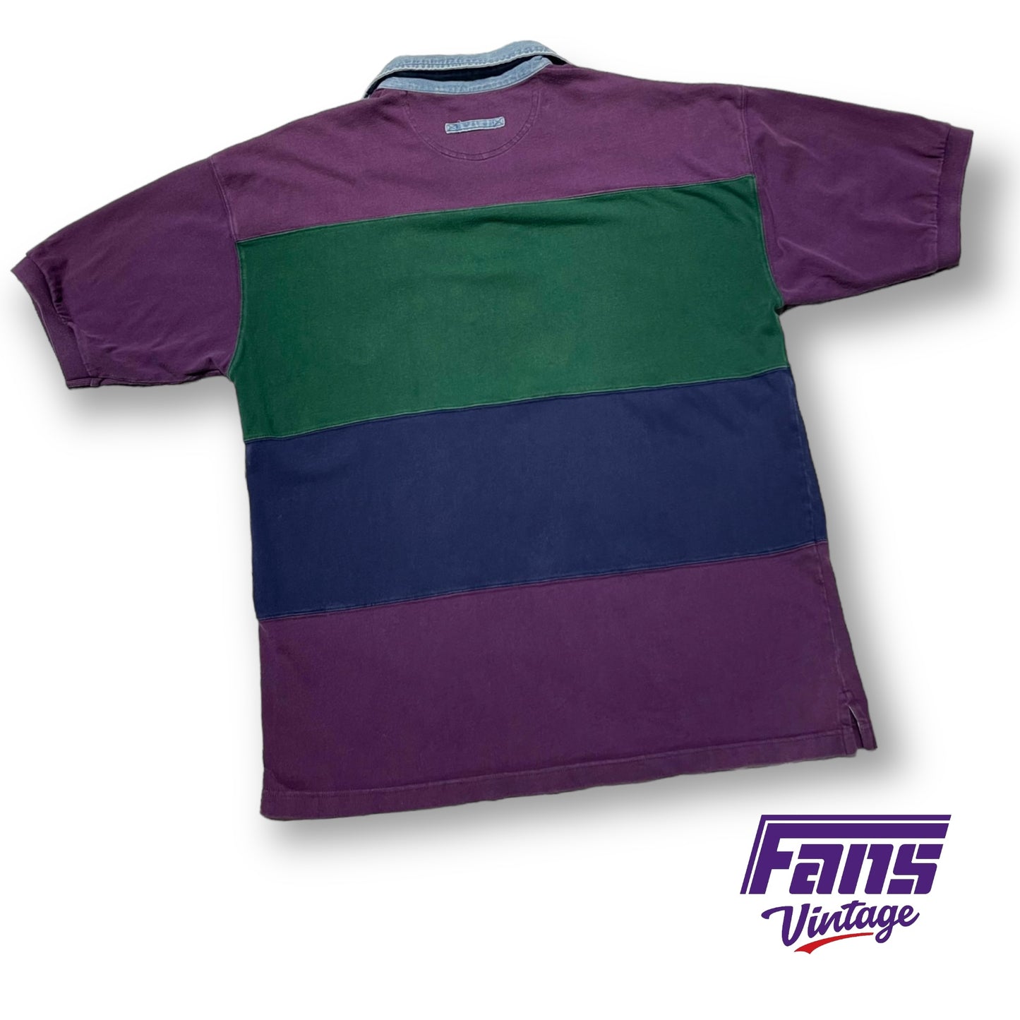 Awesome 90s Vintage TCU Rugby Style Polo