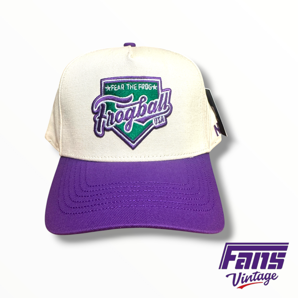 “Fear the Frog” script Frogball SnapBack hat