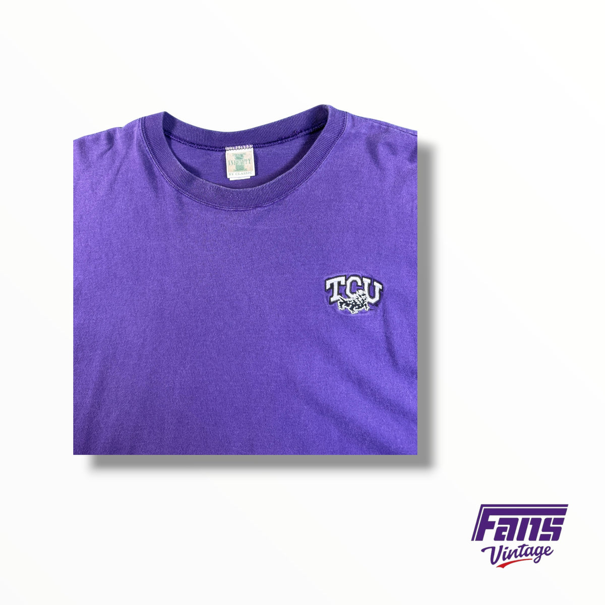 Vintage TCU Y2K Unique Frog Logo Tee Shirt