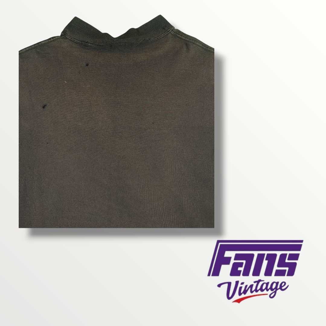 Vintage TCU Basketball Mock Neck Long Sleeve with Vibrant Details