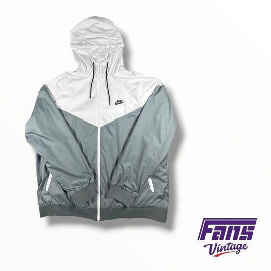 TCU Nike Windrunner Team Issued White & Grey Windbreaker Jacket