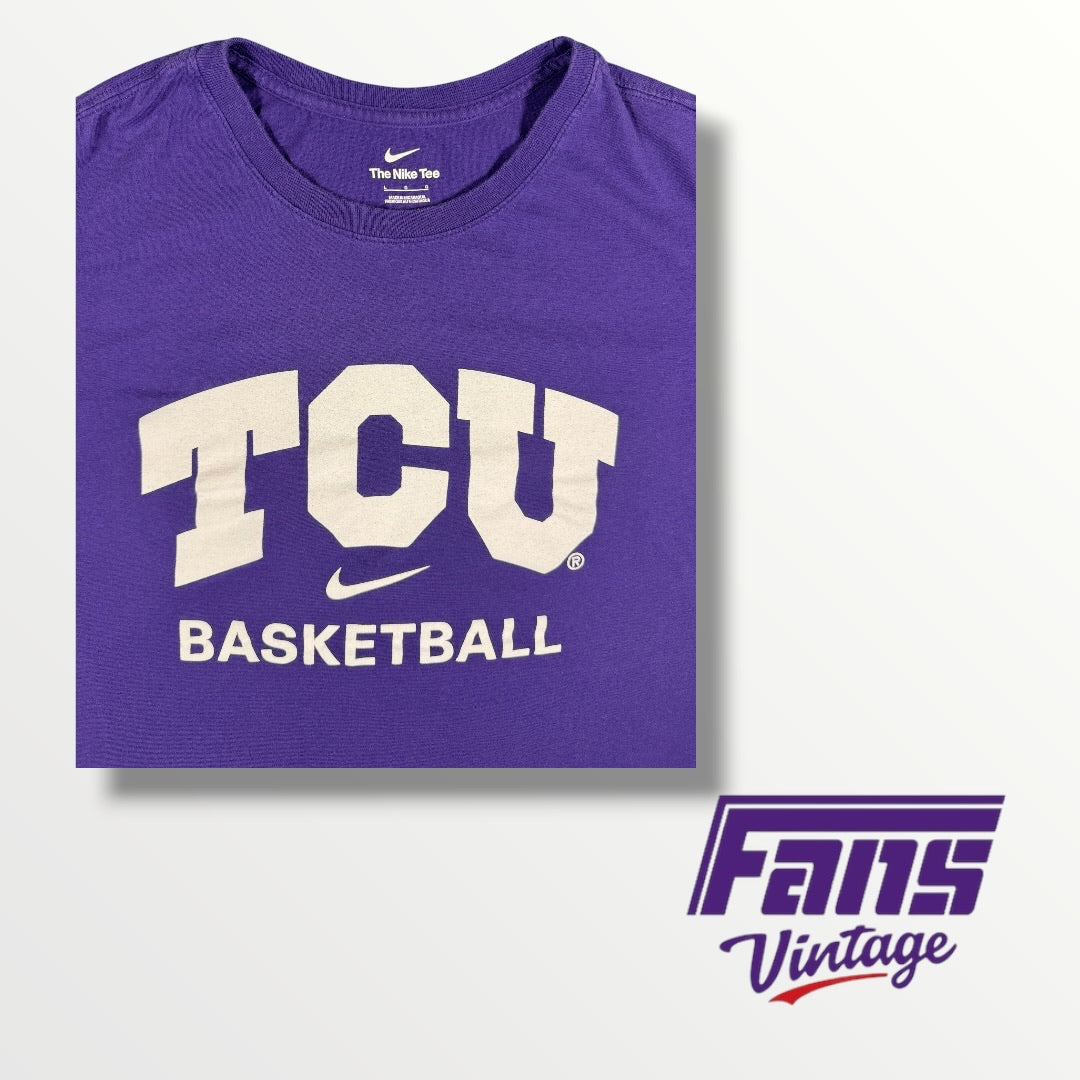 TCU Basketball Dri-Fit Nike Tee with Front and Back Swoosh
