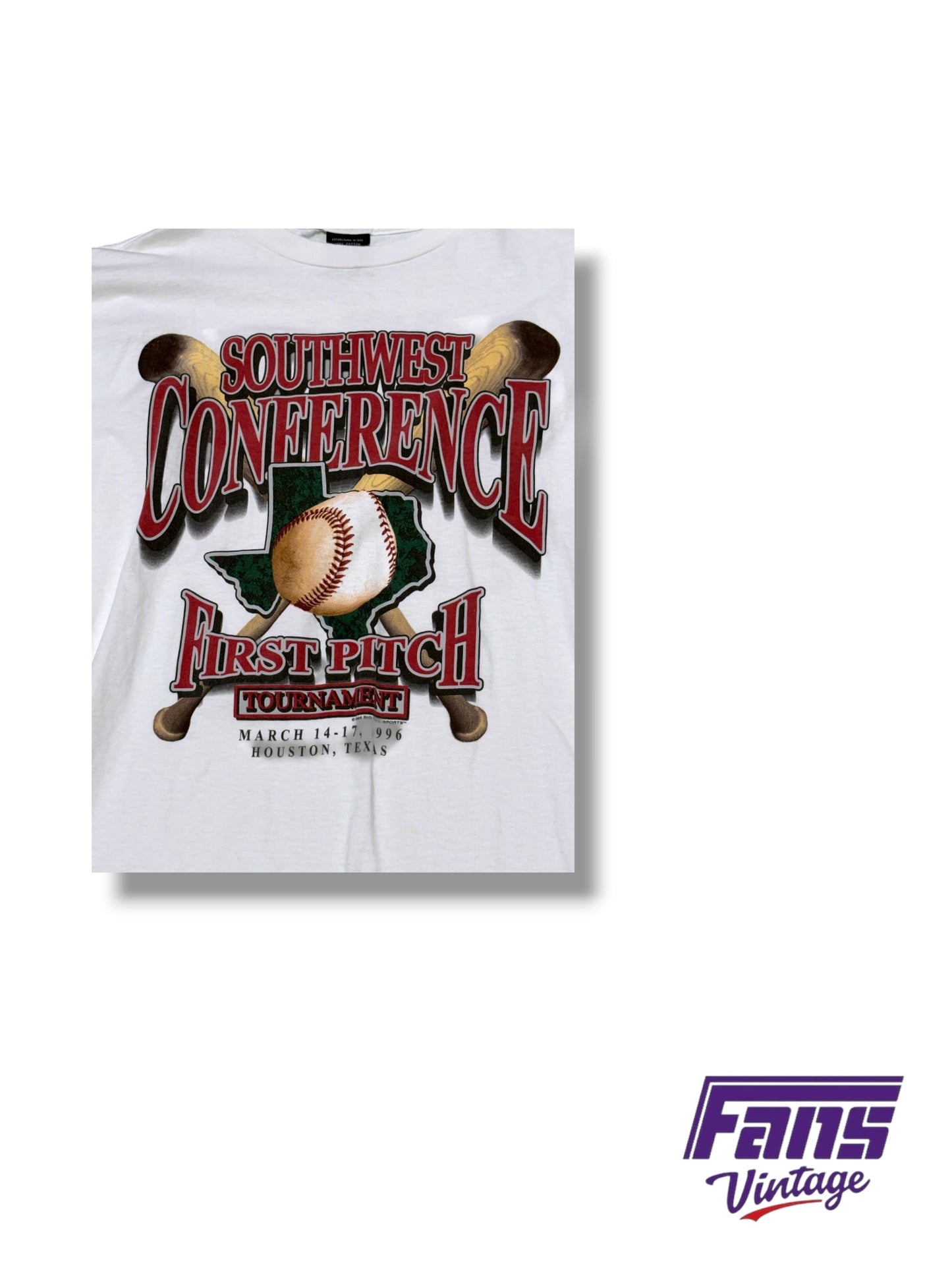 GRAIL! Vintage 1996 Southwest Conference Baseball Tournament Double Sided Tee