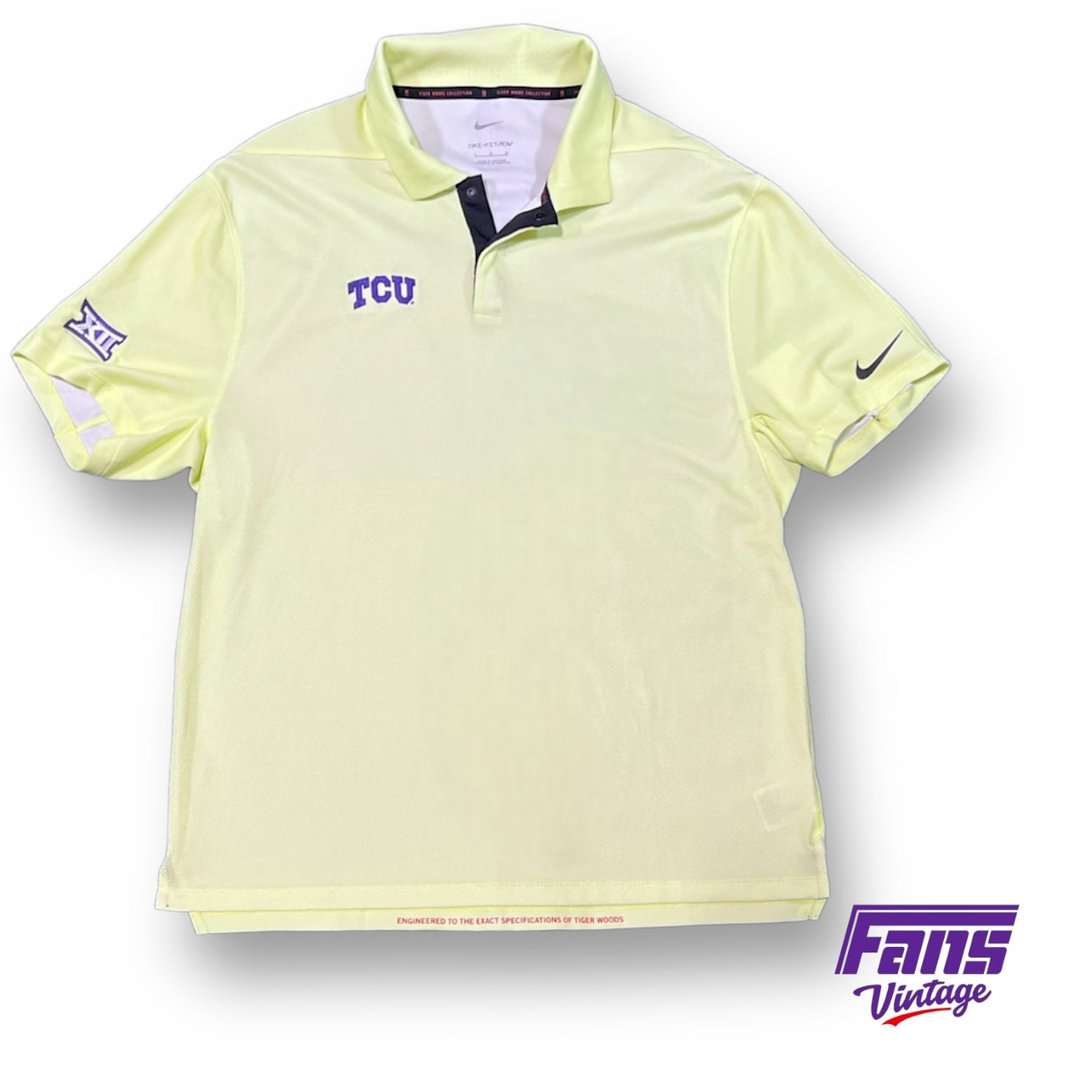 RARE - TCU Golf Team Exclusive Nike Tiger Woods Premium Polo - Unique Color!