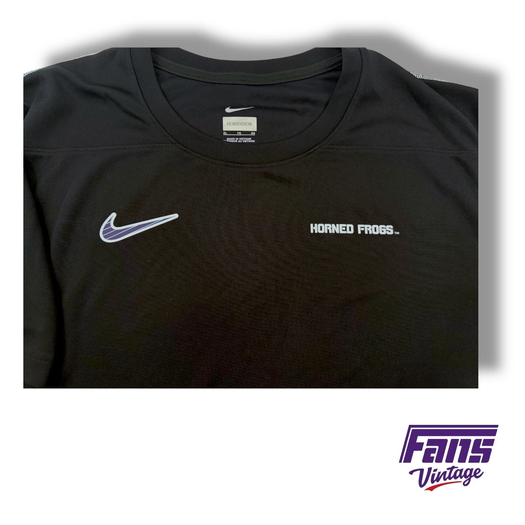 TCU Football Nike Team Issued UV Rated Premium woven training shirt