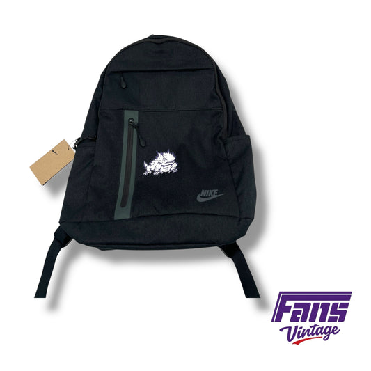 TCU Nike Blacked Out Backpack - Horned Frog Logo - Team Issued
