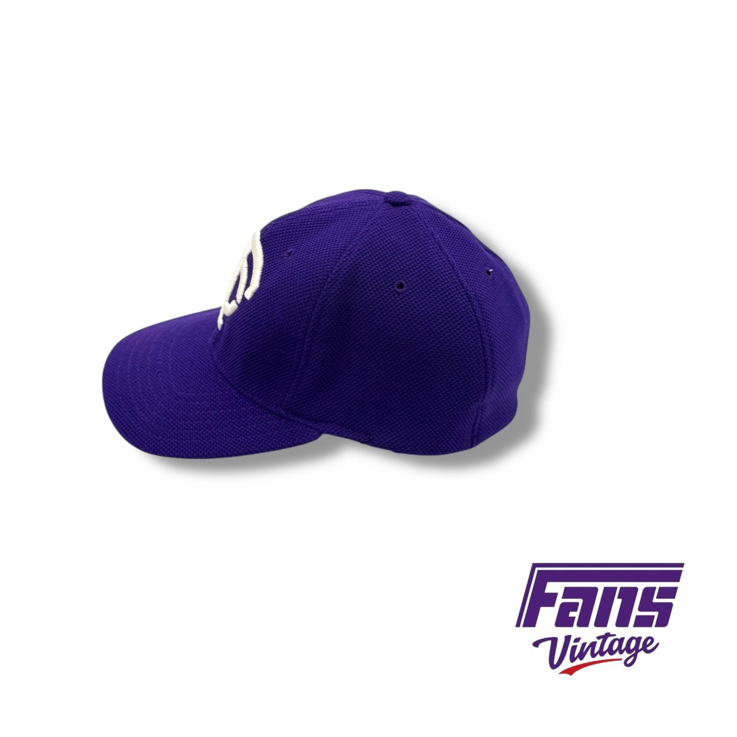 Vintage TCU Baseball Team Issued Fitted Hat with throwback logo
