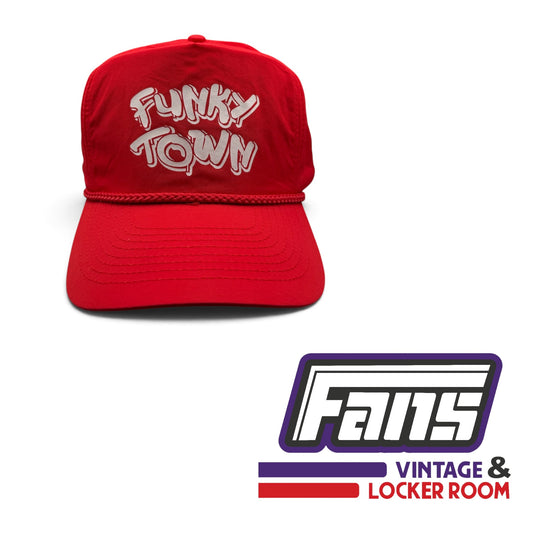 TCU Throwback Bright Red ‘Funky Town’ Graffiti SnapBack Rope Hat