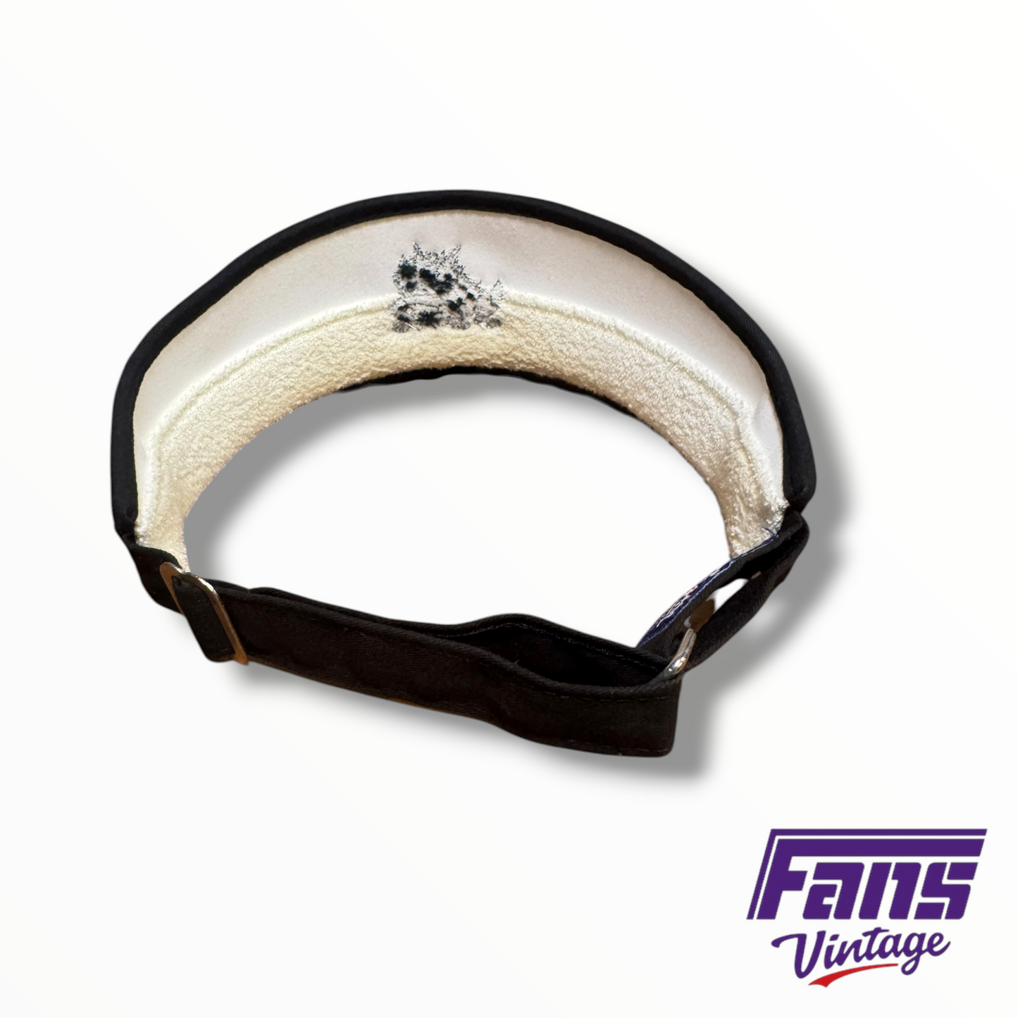 TCU Baseball Coach Custom Black Athletic Frog visor