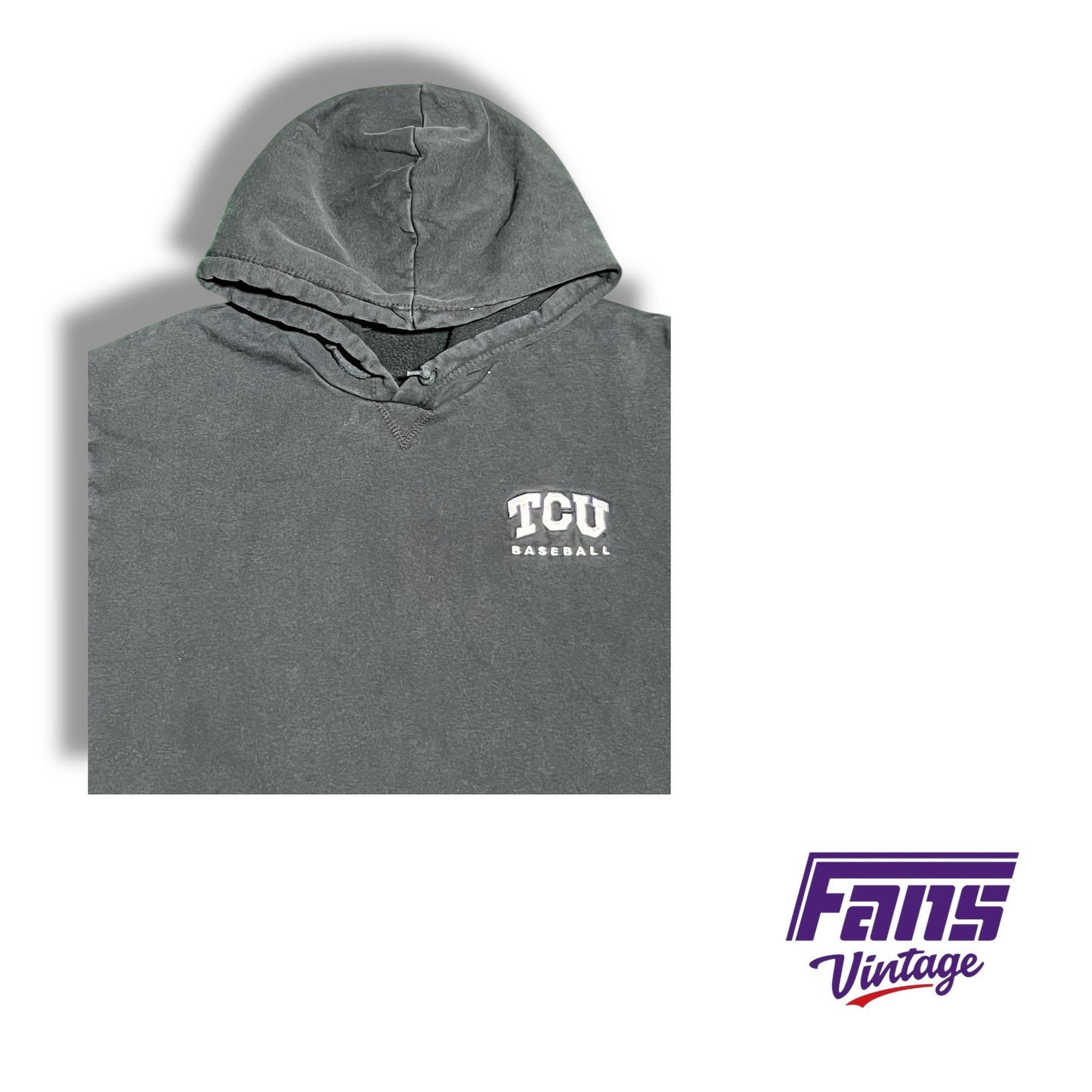 TCU baseball Nike team issued College World Series custom hoodie sweatshirt with embroidered Omaha patch and numbering #29