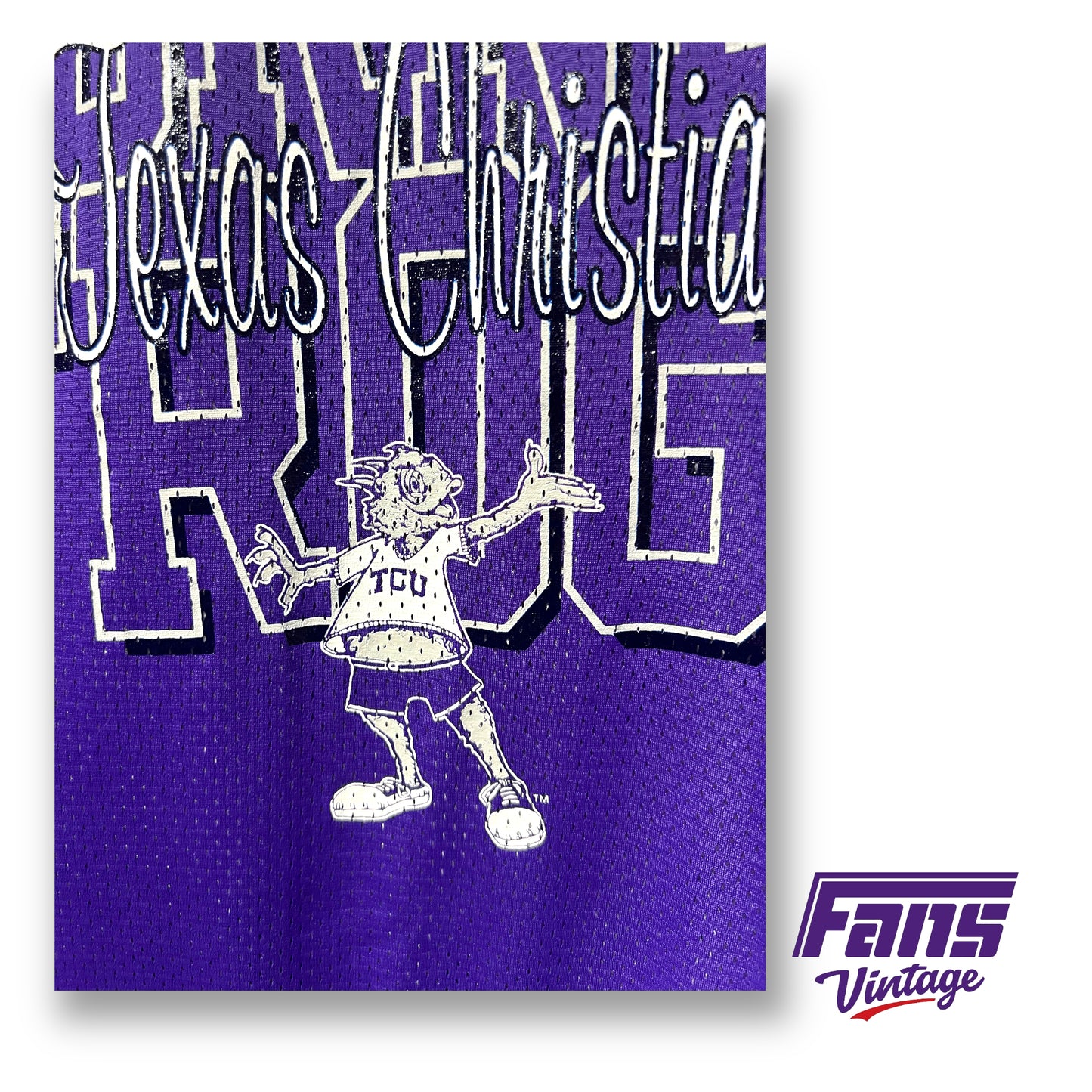 INSANE 90s Vintage TCU Basketball Jersey - Rare Horned Frog Logo!