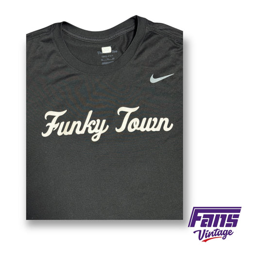 TCU Football Player Exclusive “Funky Town” Blackout Nike Training Tee