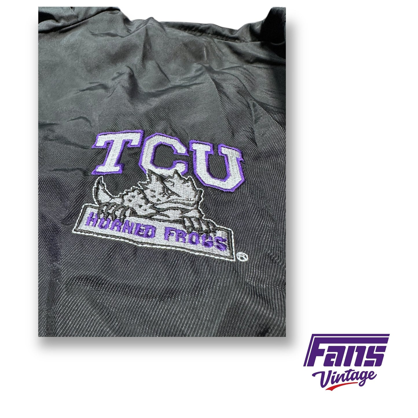 Vintage 90s TCU Pullover - Coach’s Sideline Style Medium Weight Jacket