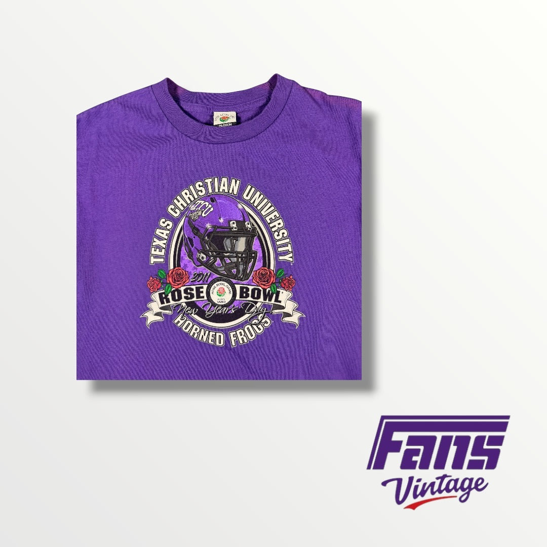Vintage TCU Purple Rose Bowl T-Shirt with Awesome Design