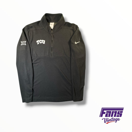 TCU Team Issued Nike Blackout Dri-Fit Quarter Zip Top