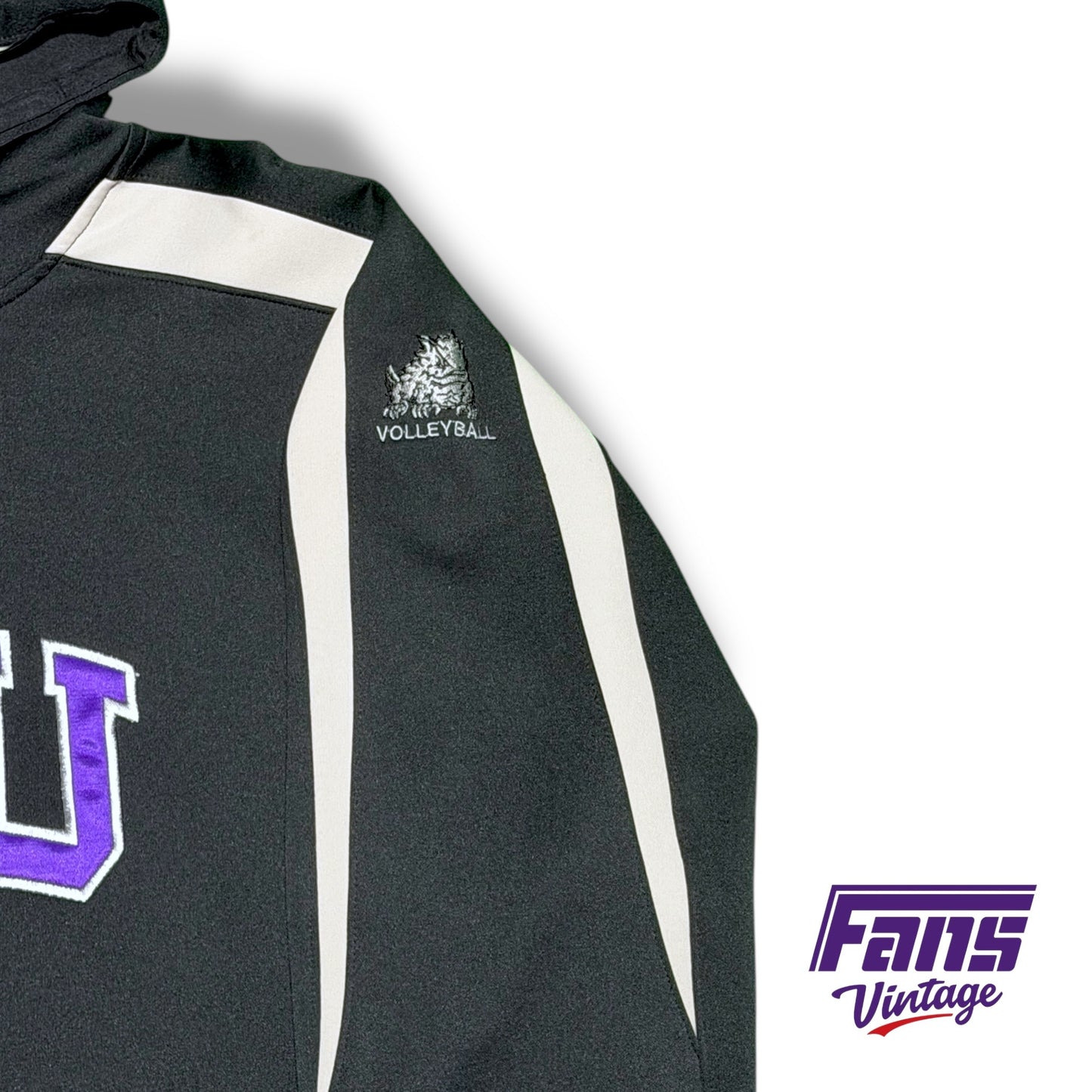 New with Tags! EPIC Y2K Era Vintage TCU Volleyball Team Issue Nike Center Swoosh Hoodie with epic details