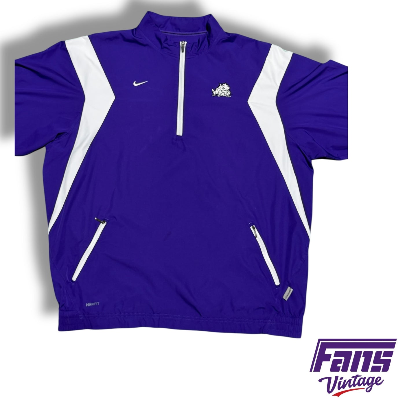 Vintage TCU Y2K Era Team Issued Nike Quarter Zip Pullover